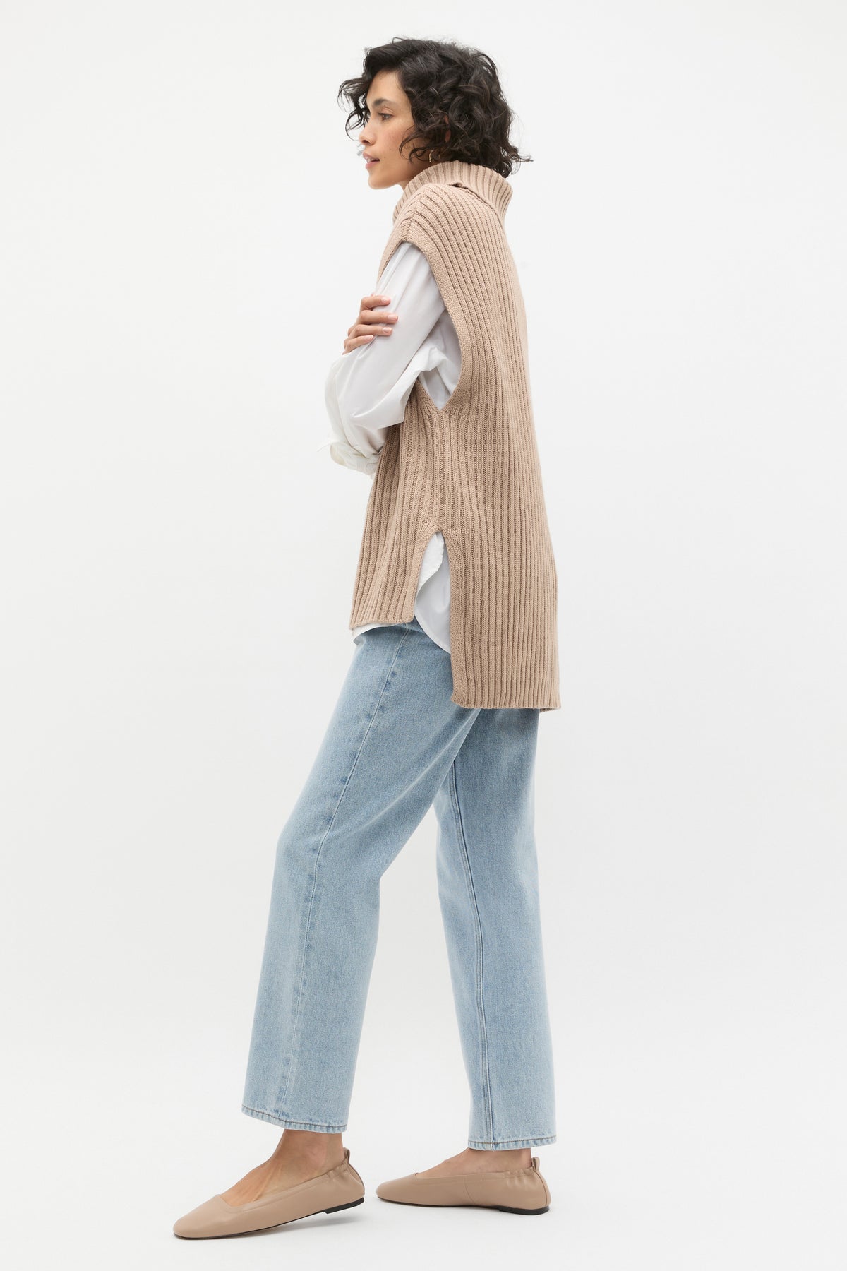 Collar Knit Poncho