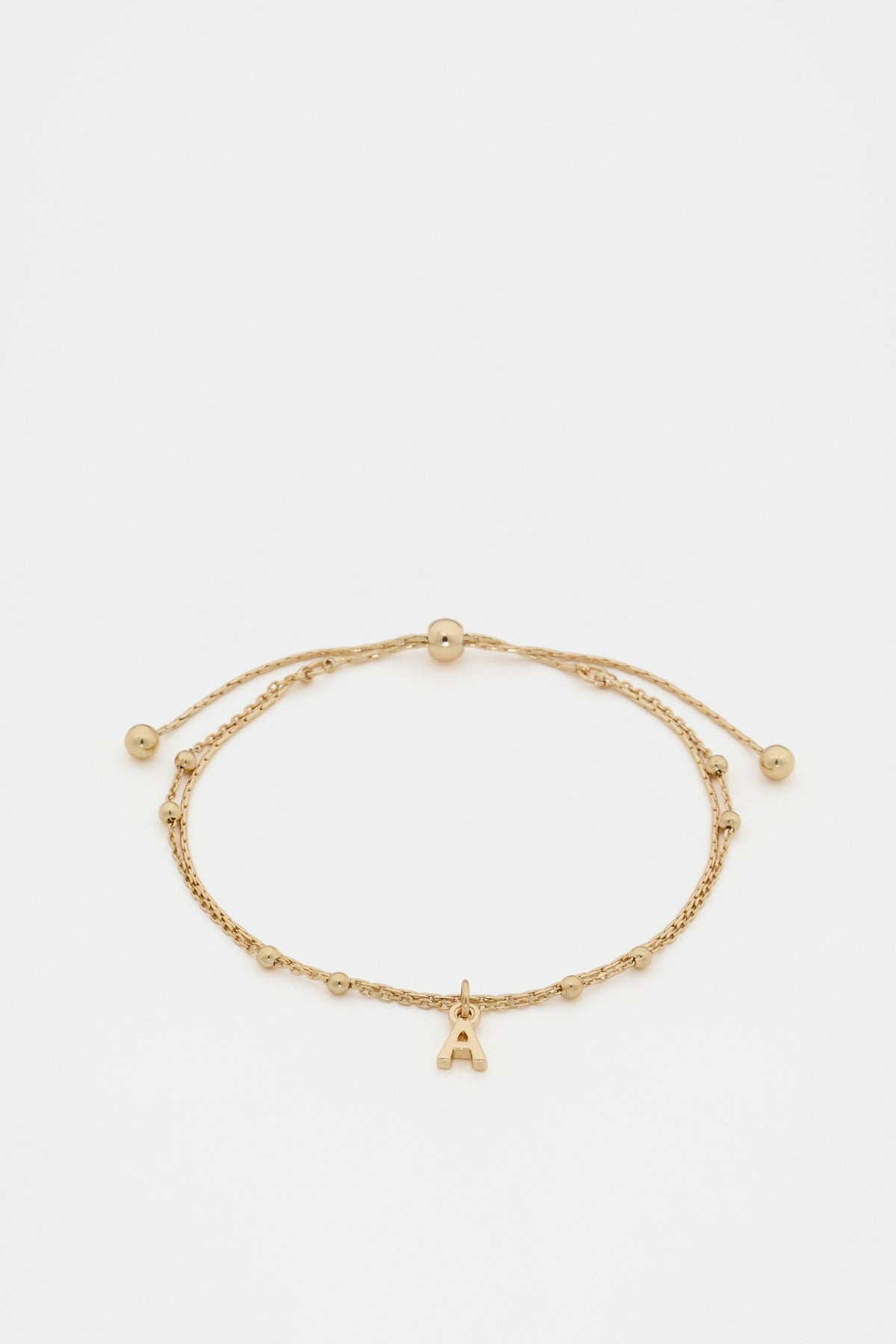 Gold Letter Chains Bracelet