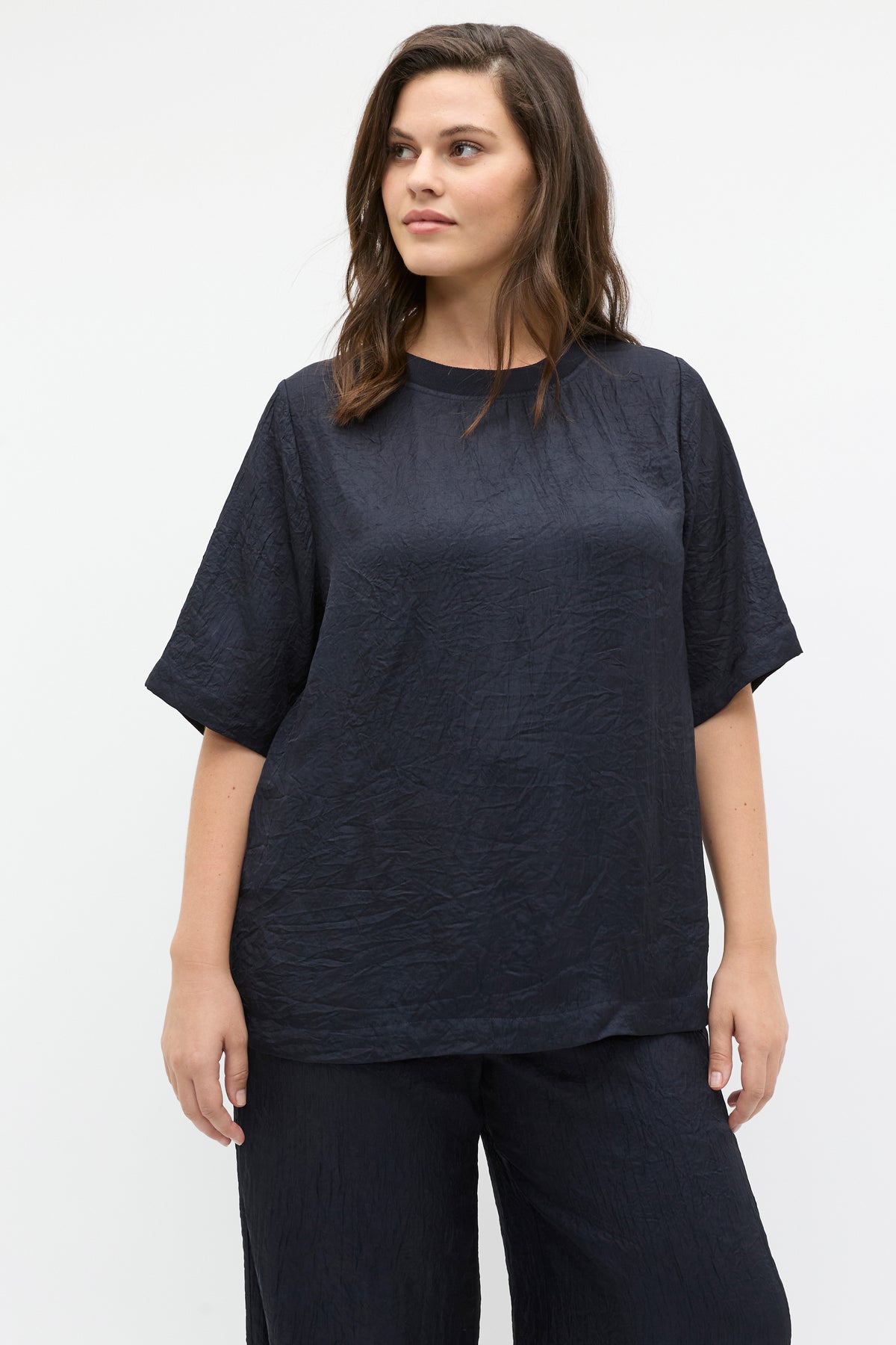 Textured Satin Tee