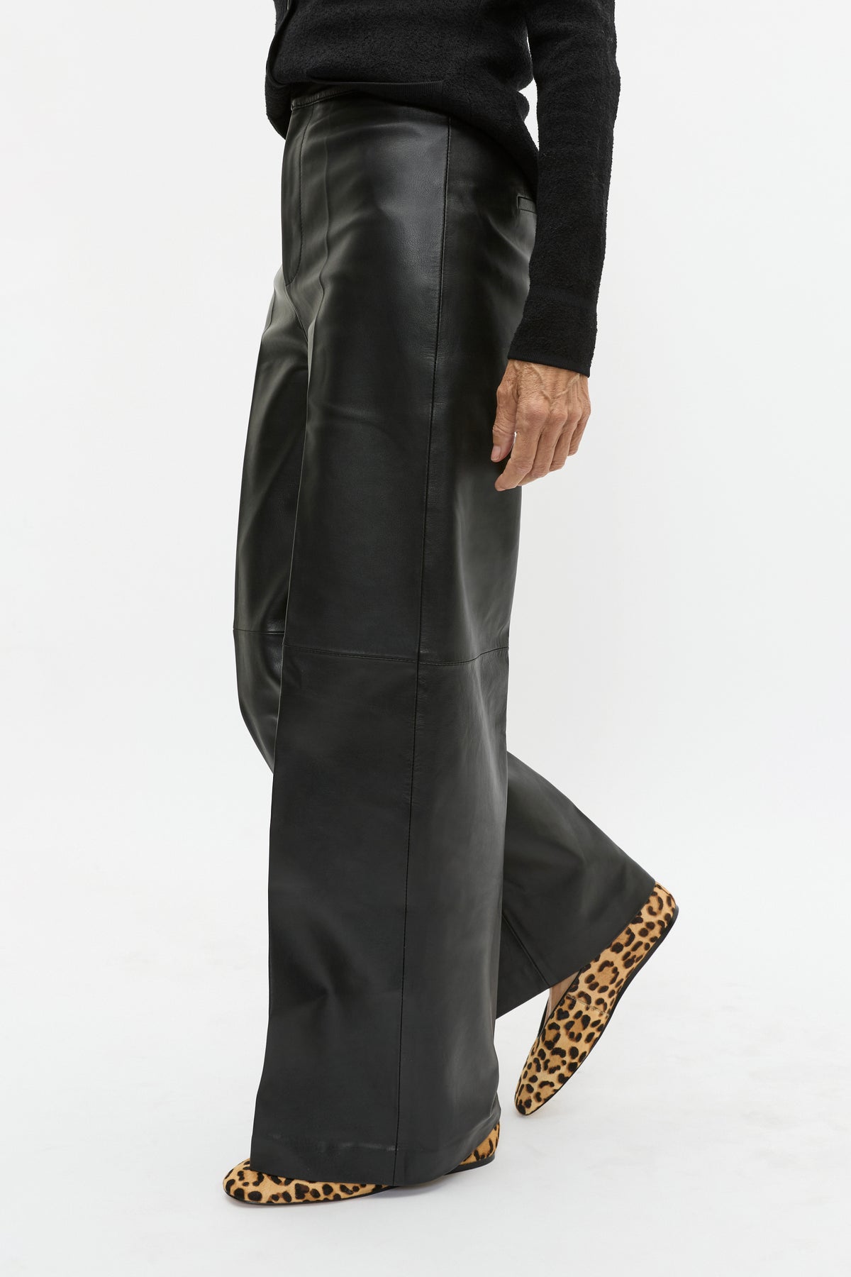 Leather High Rise Trouser