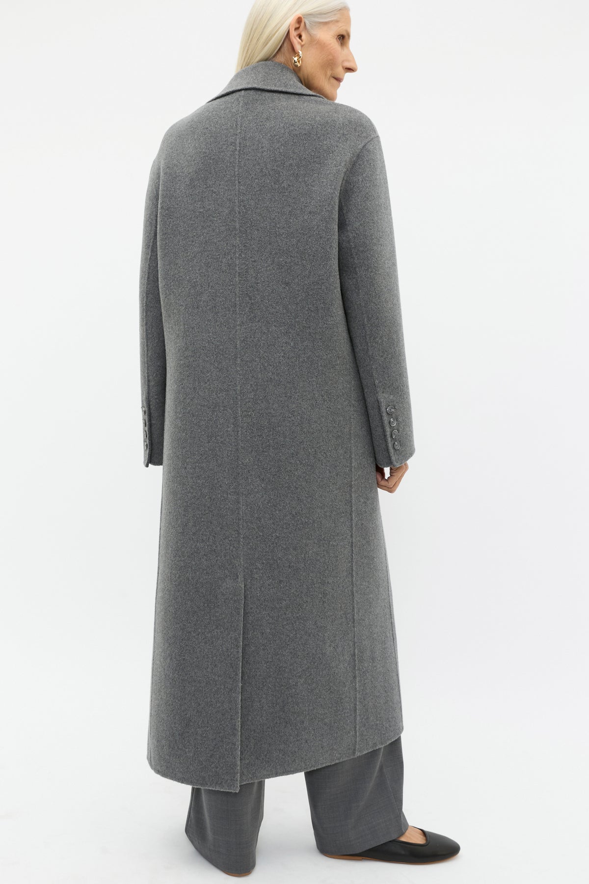 Wool Blend Boyfriend Coat