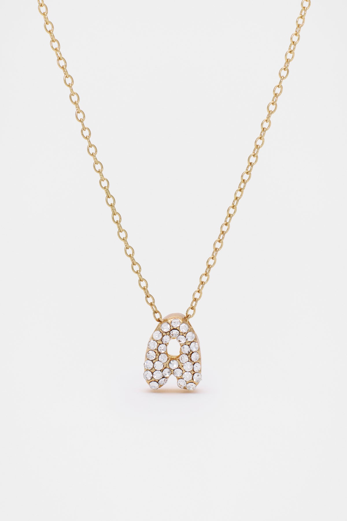 Initial Jewel Bubble Necklace