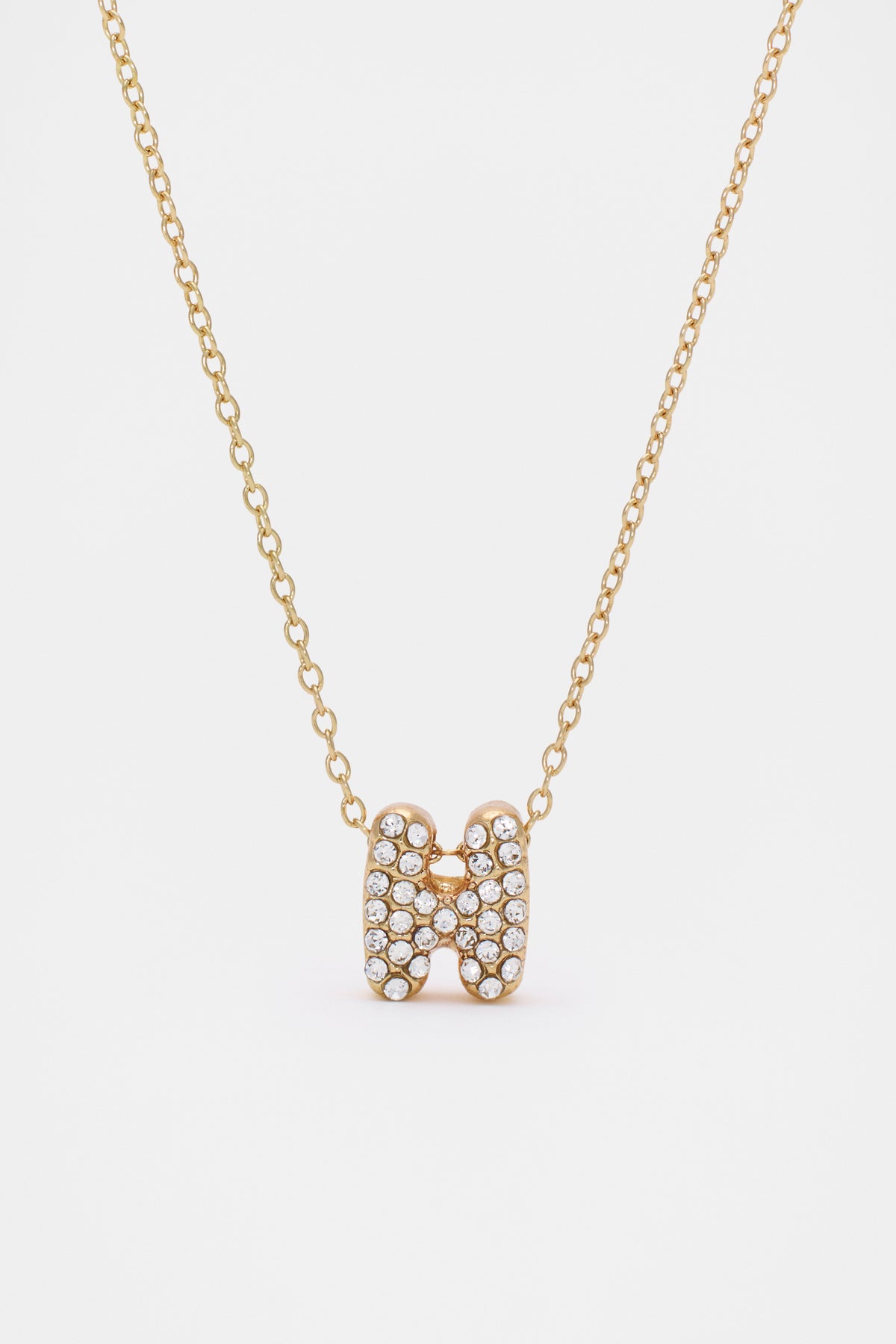 Initial Jewel Bubble Necklace