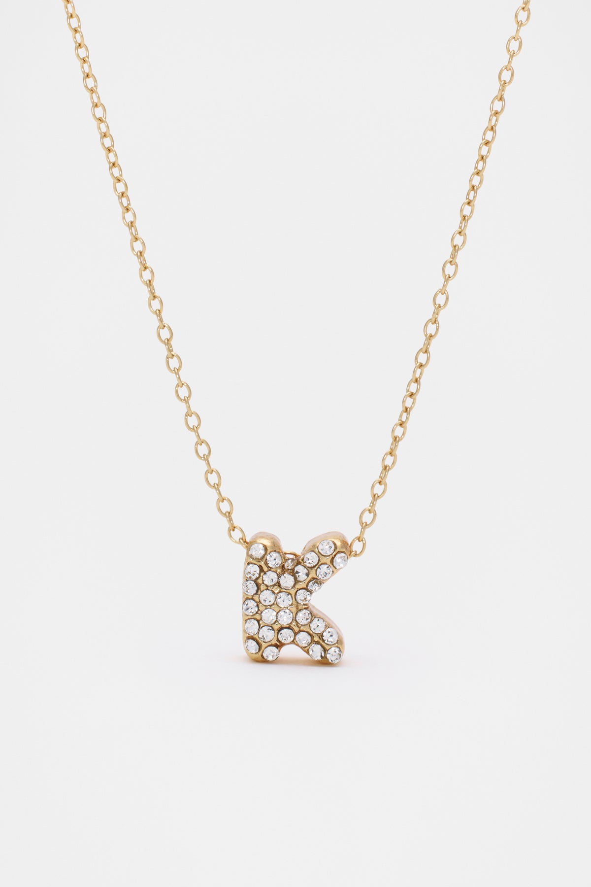 Initial Jewel Bubble Necklace