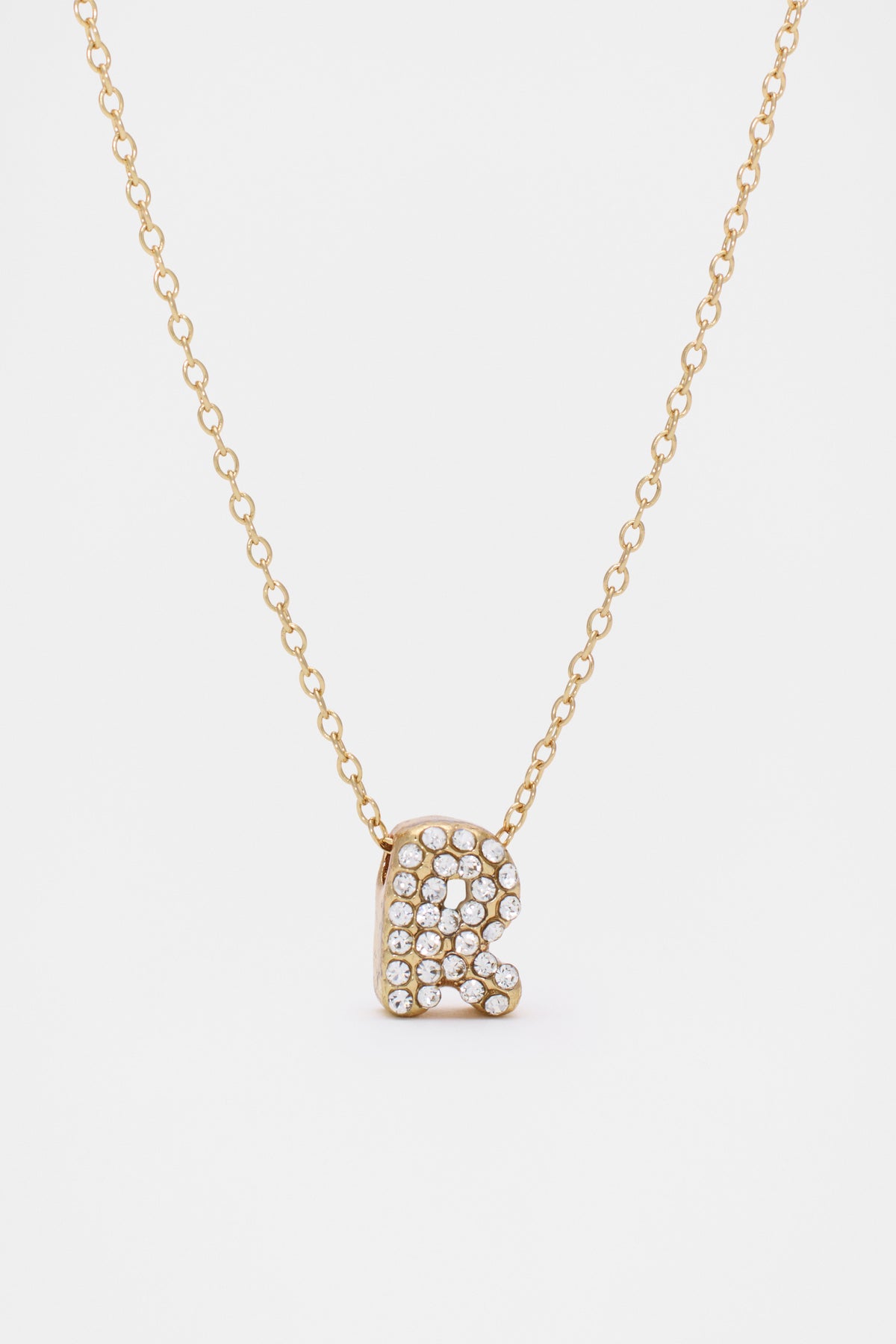 Initial Jewel Bubble Necklace