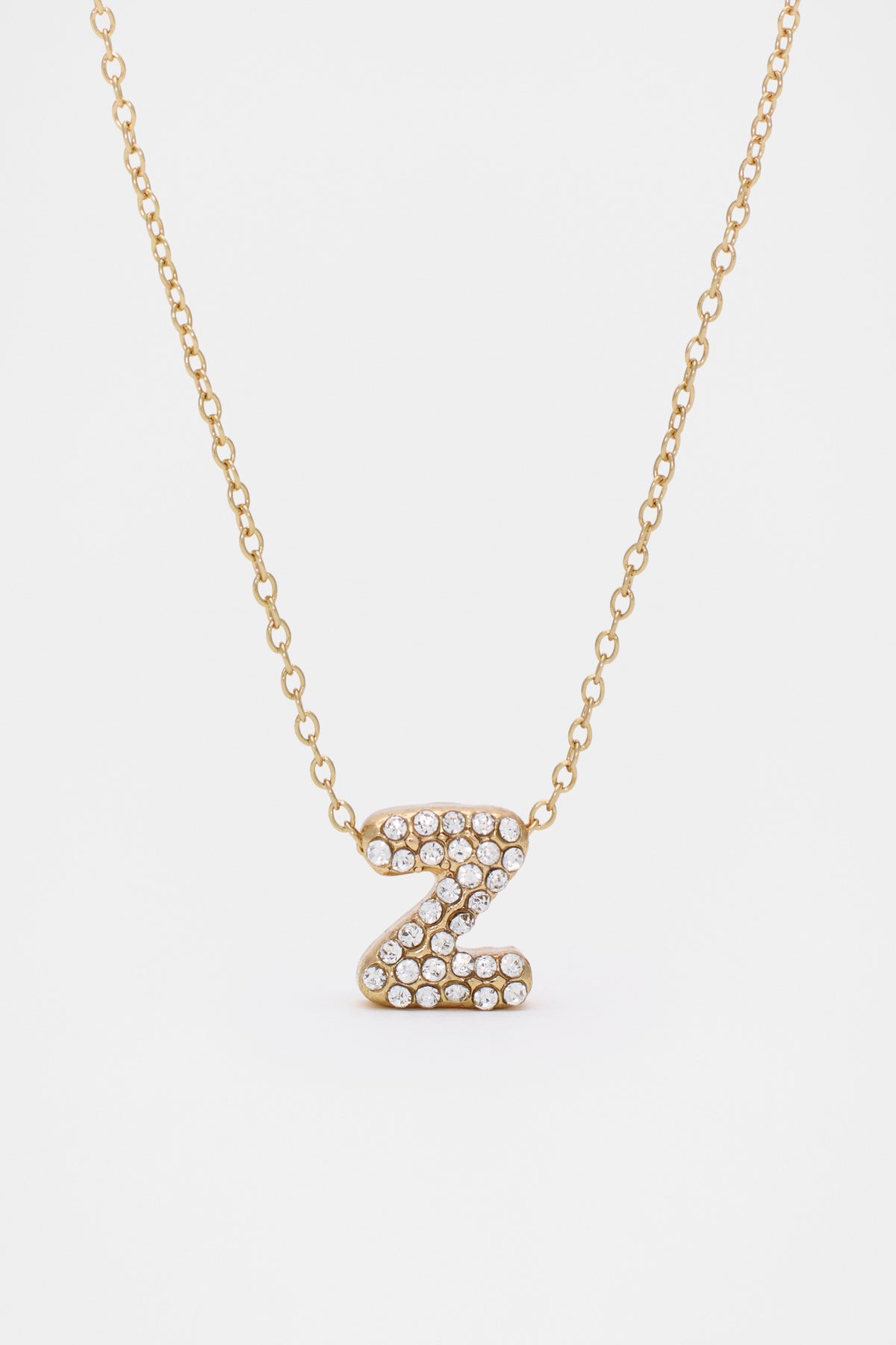 Initial Jewel Bubble Necklace