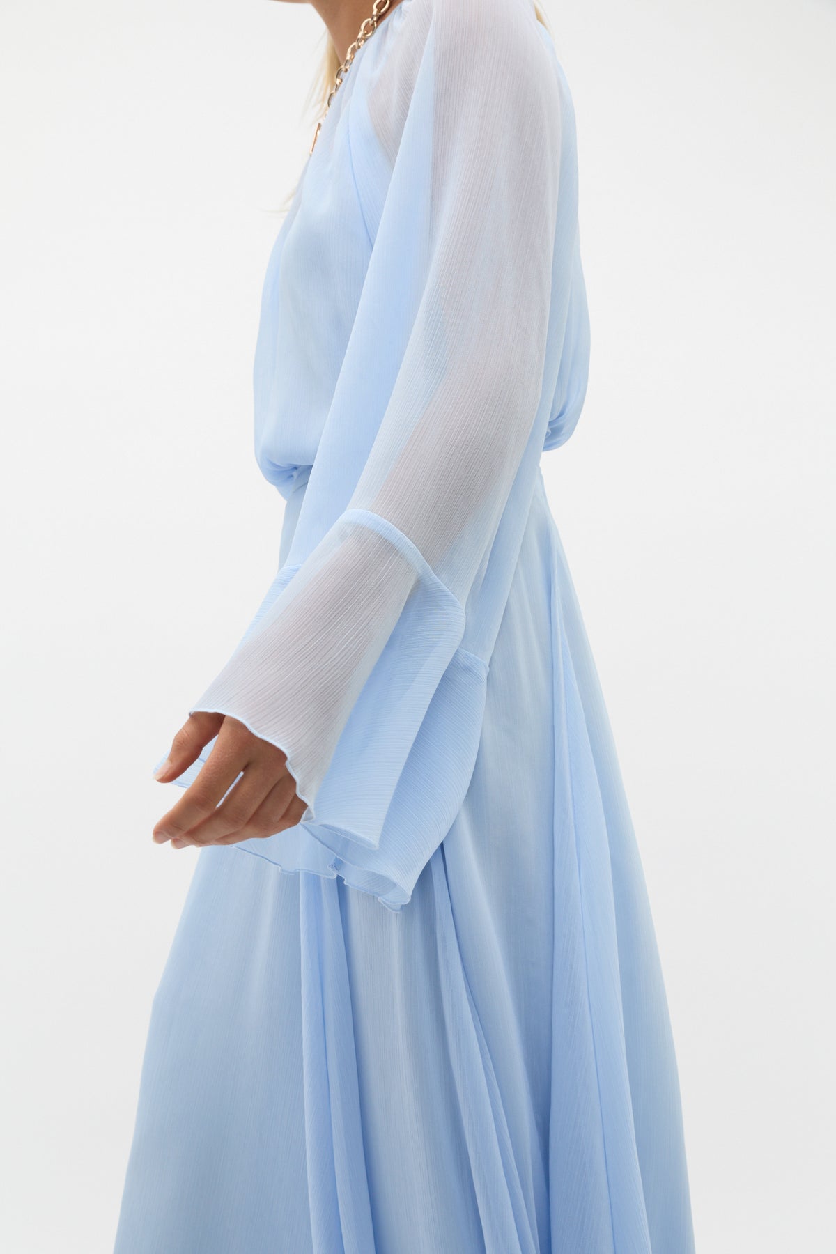 Fluted Sleeve Blouse