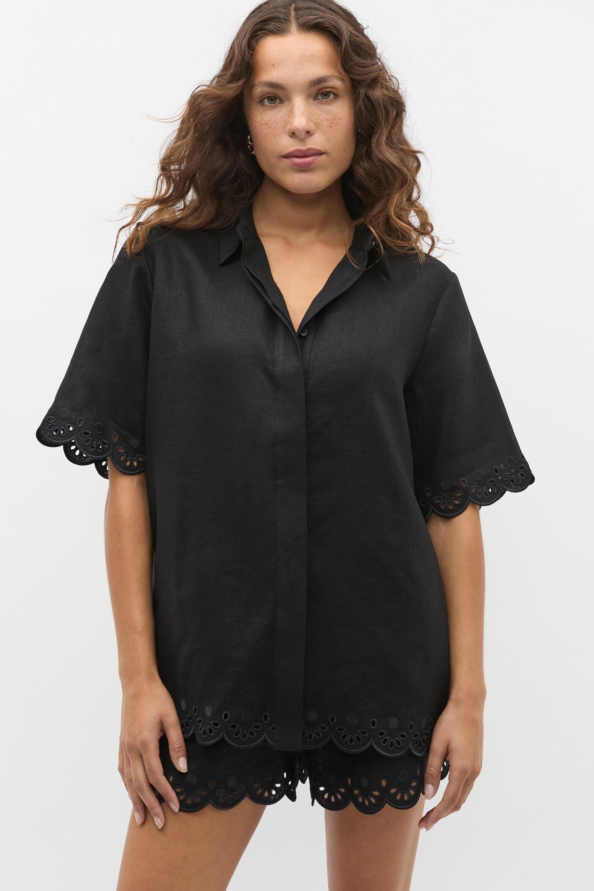 Scallop Broderie Shirt