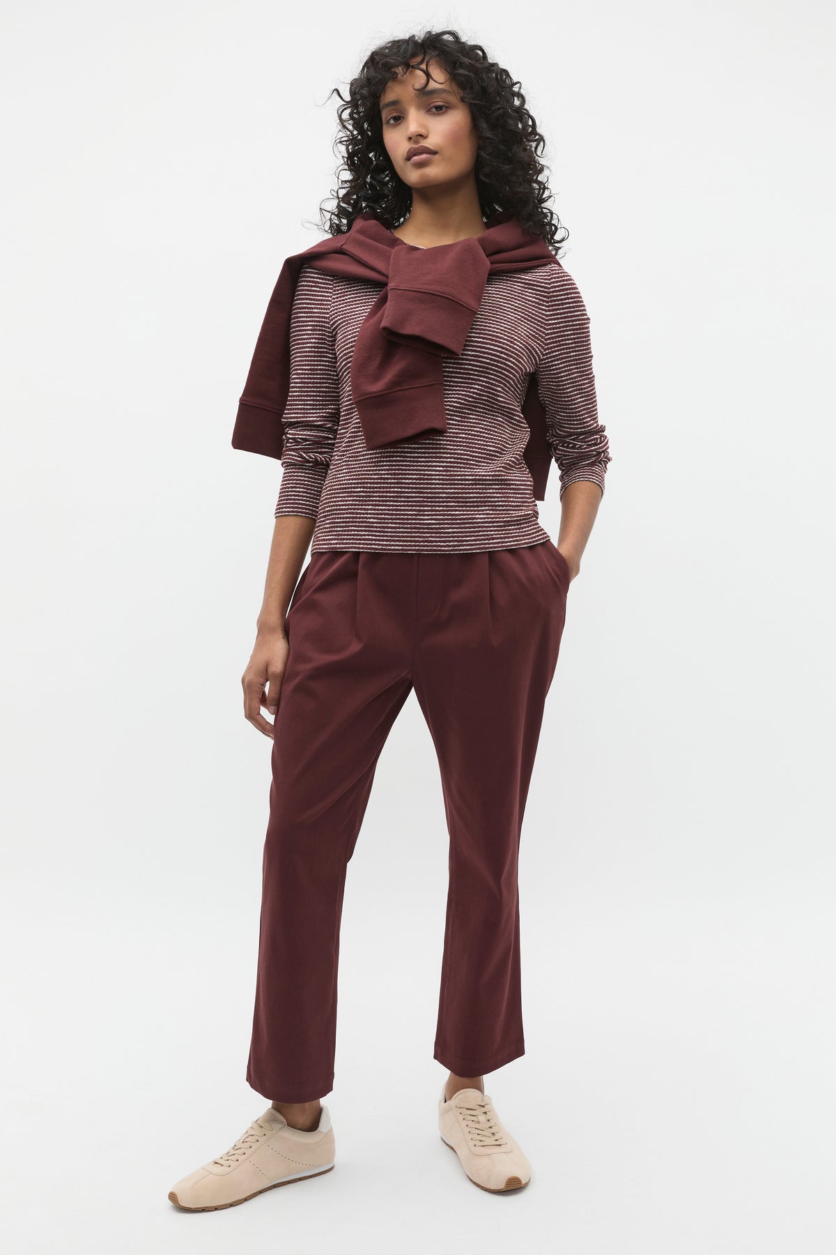 Self Stripe Textured Top