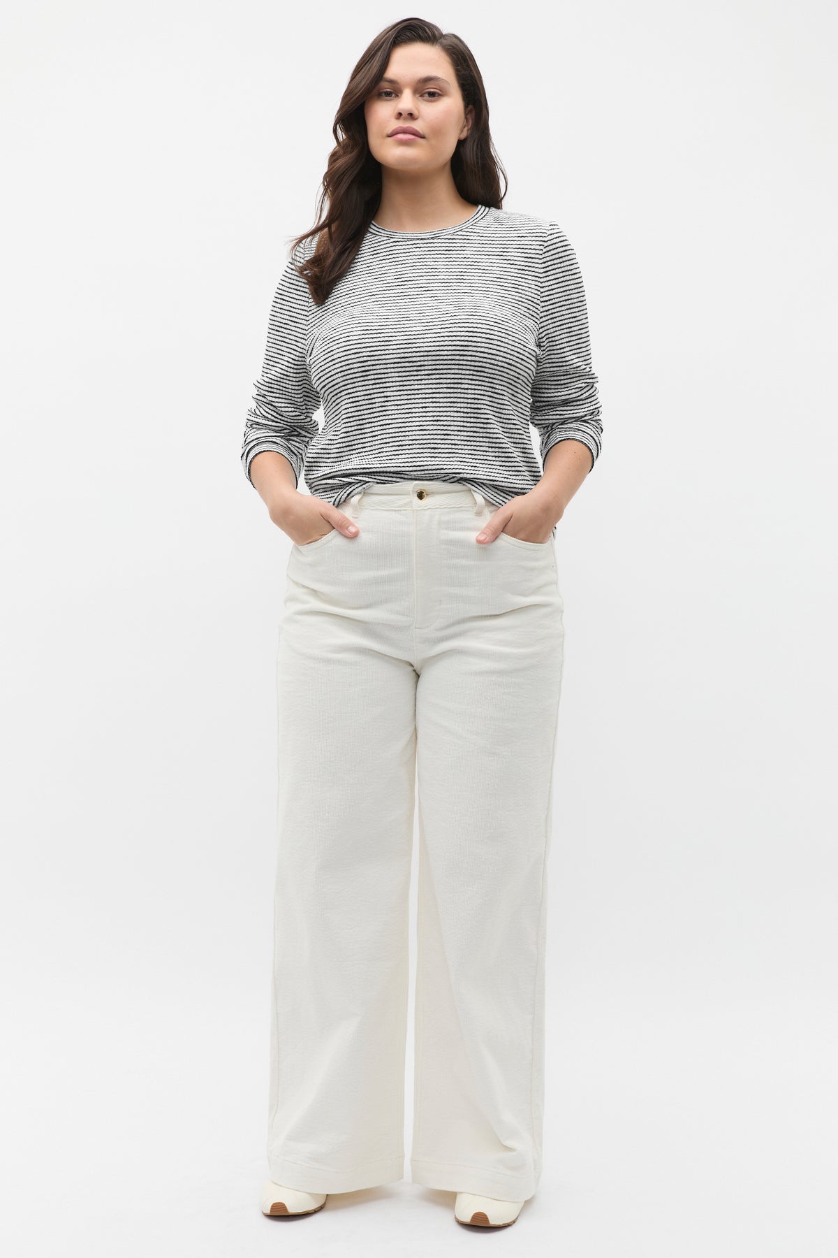 Self Stripe Textured Top