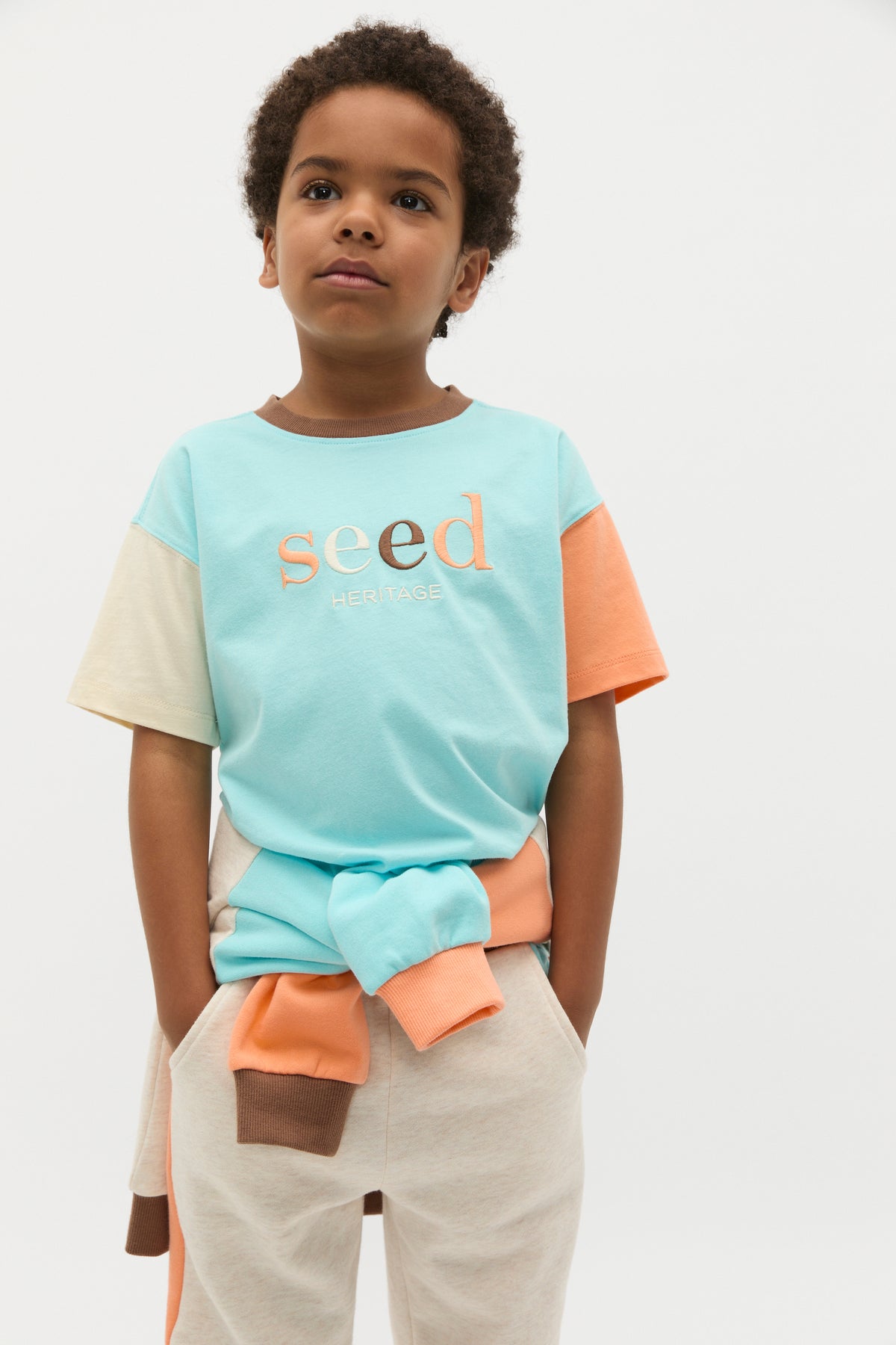 Colourblock Logo Tee