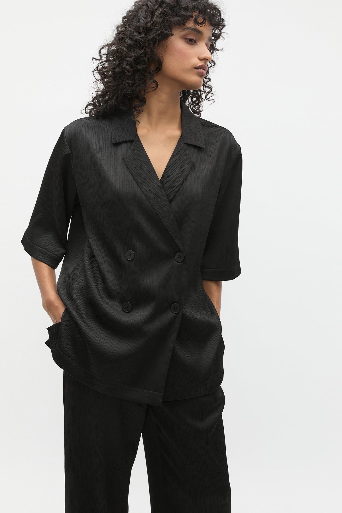 Plisse Short Sleeve Shirt