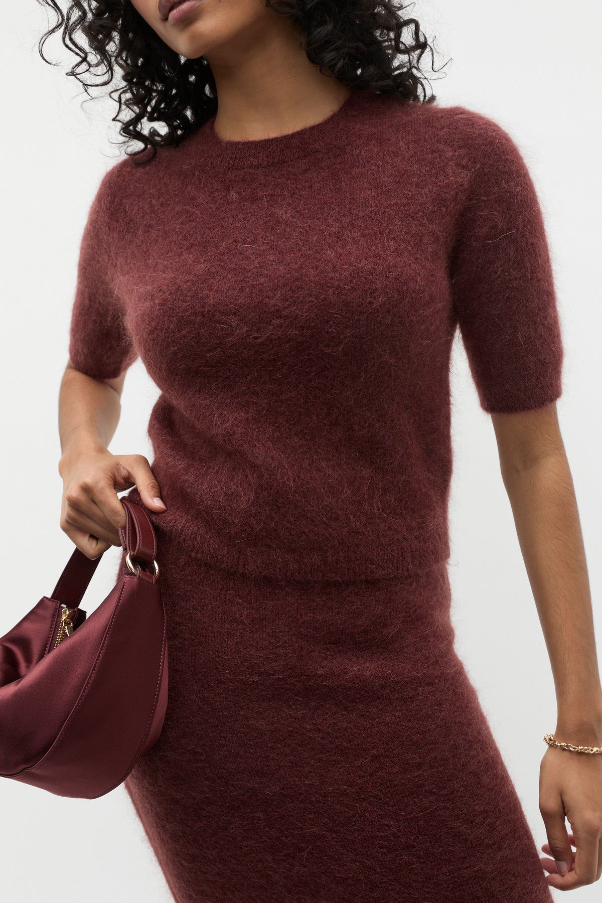 Fluffy Knit Slouch Tee