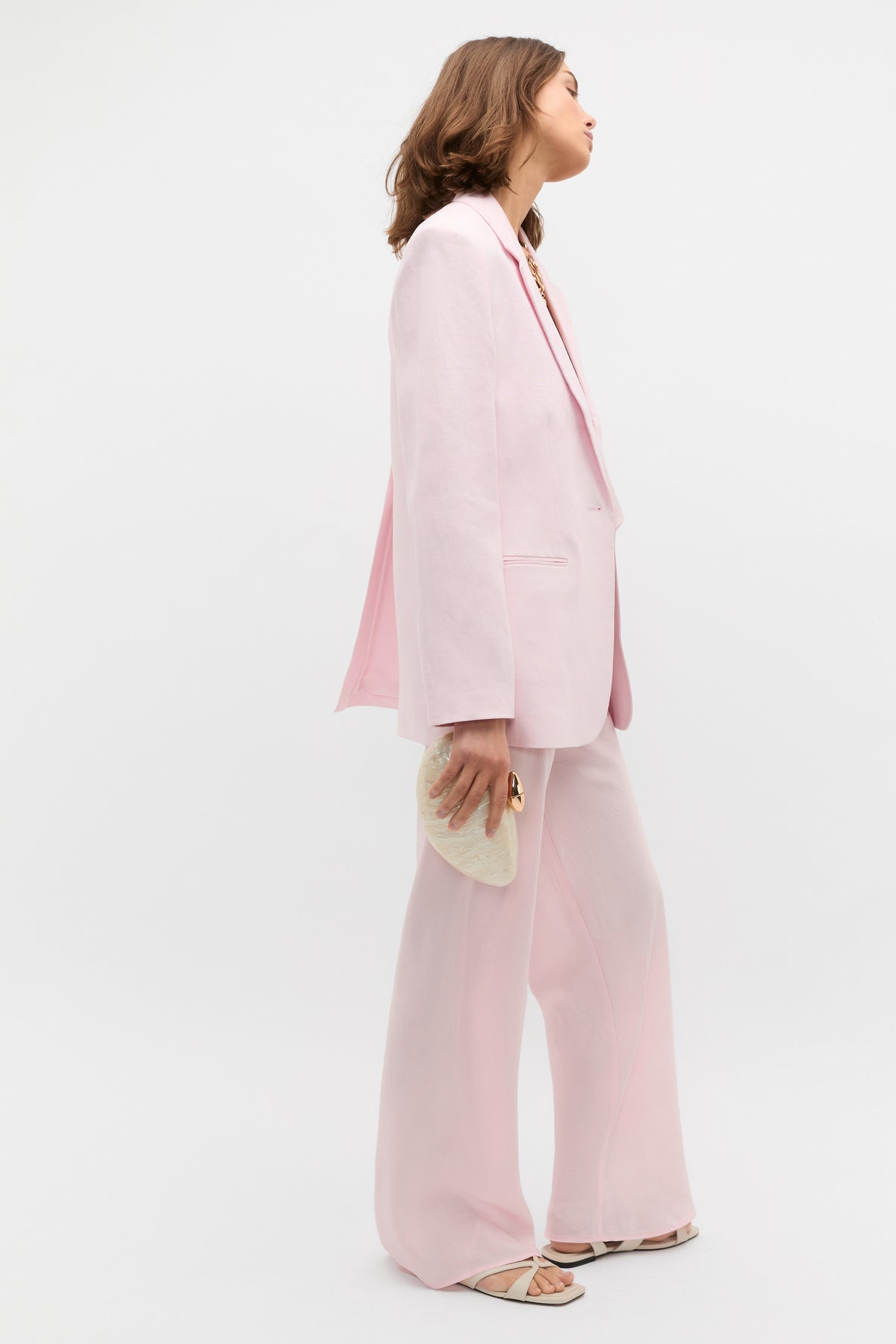 Crinkled Satin Pant