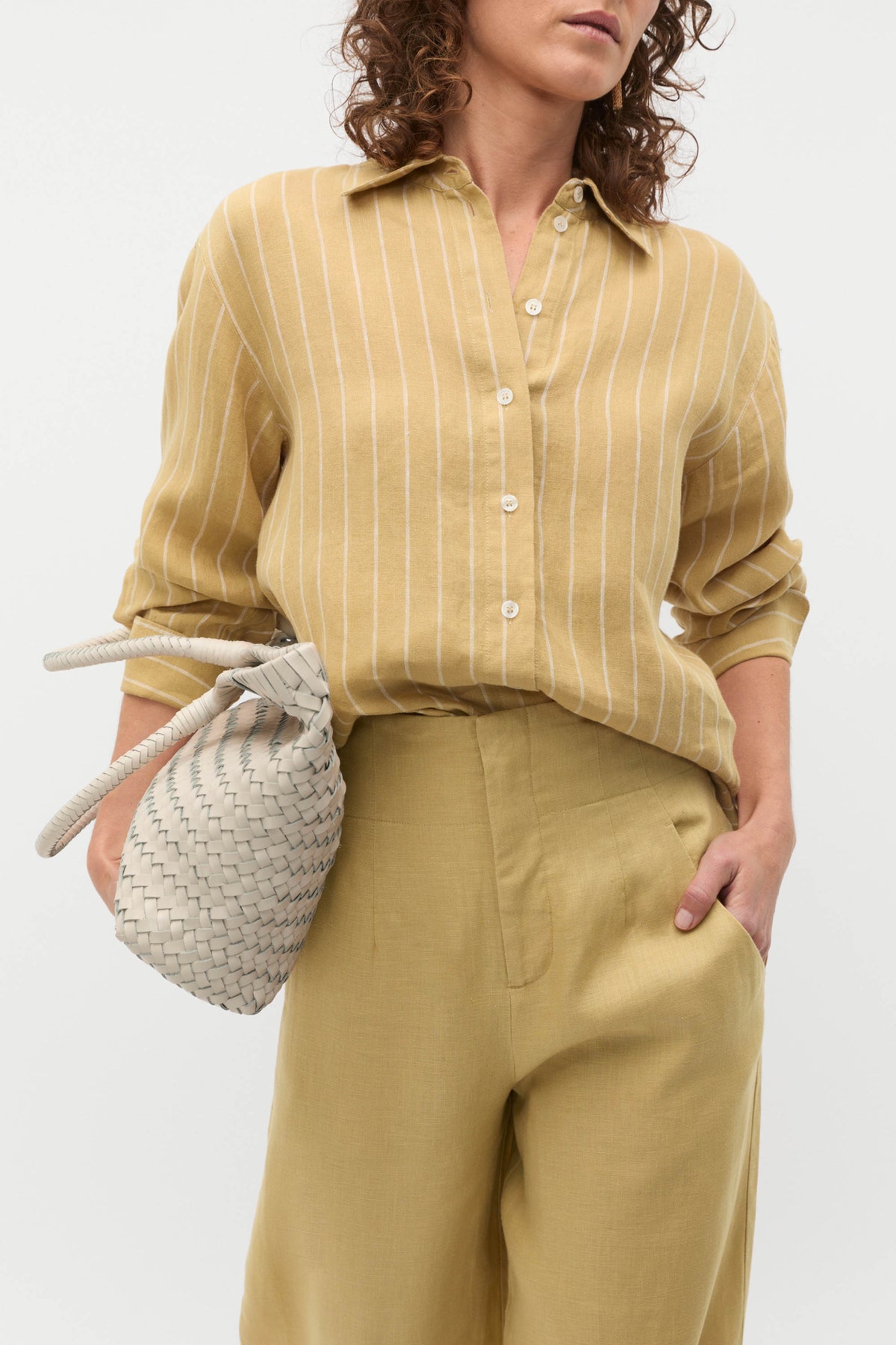 Leather Basket Bag