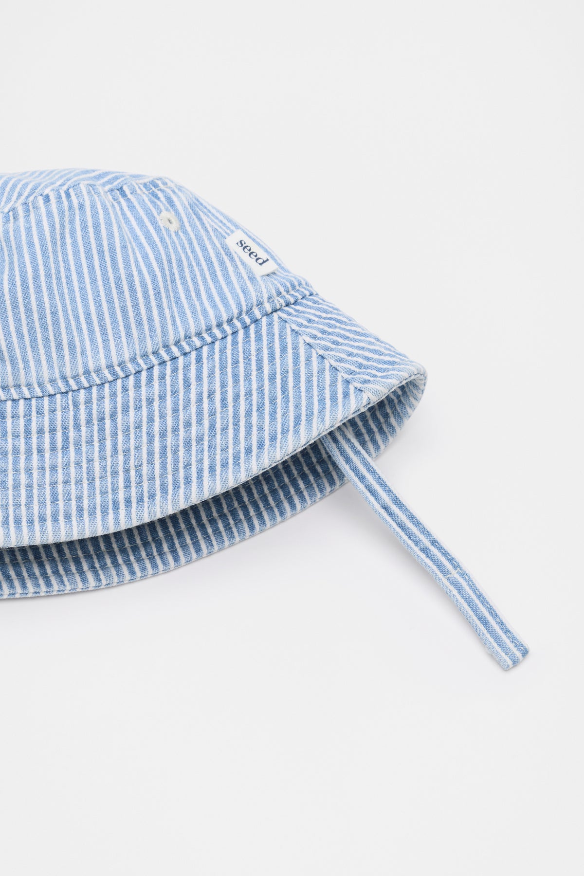 Blue Mini Initial Bucket Hat