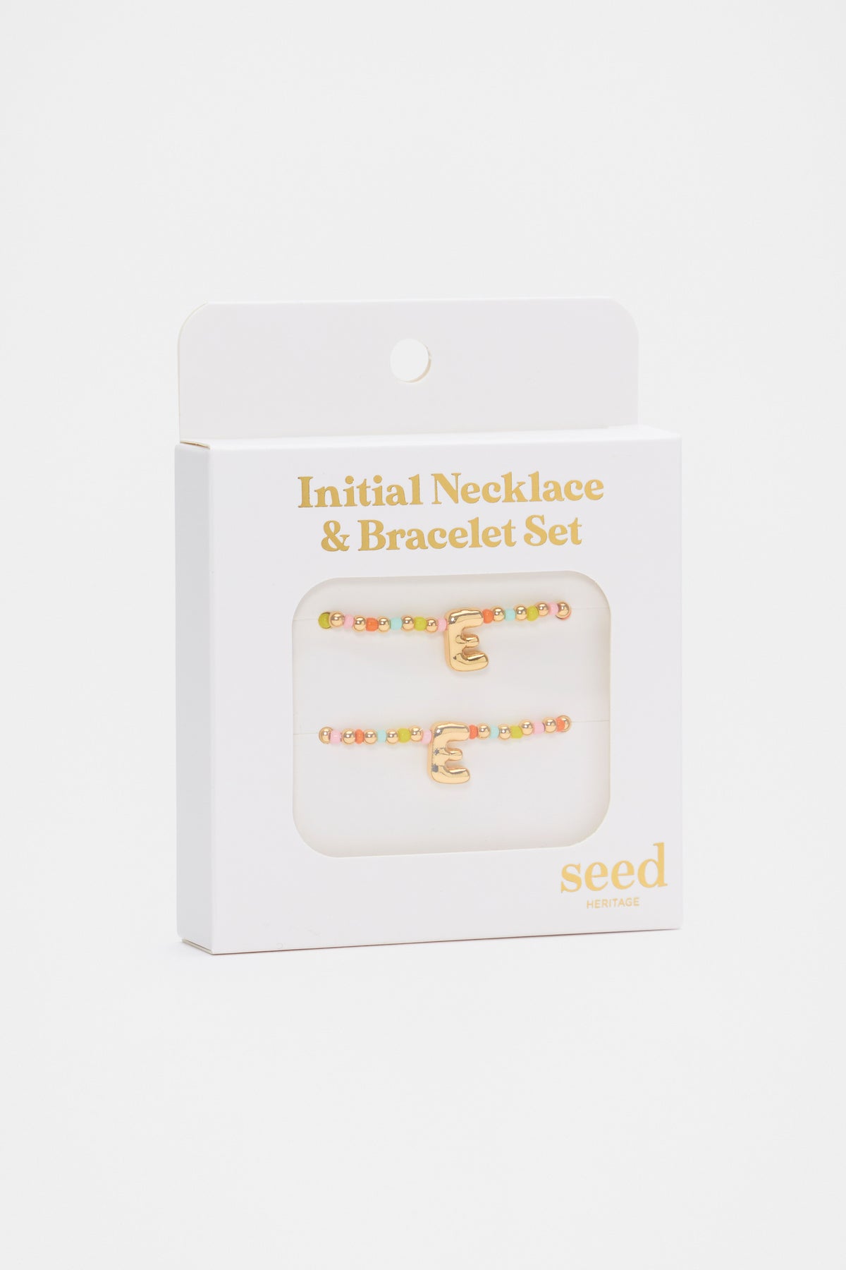 Initial Necklace And Bracelet Set