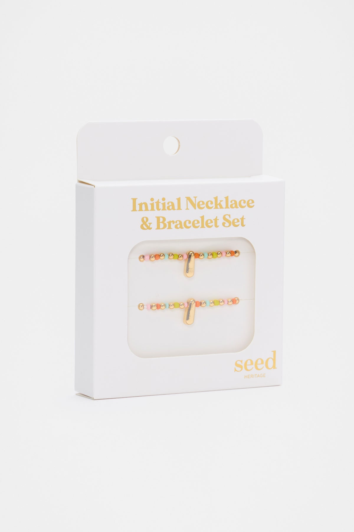 Initial Necklace And Bracelet Set