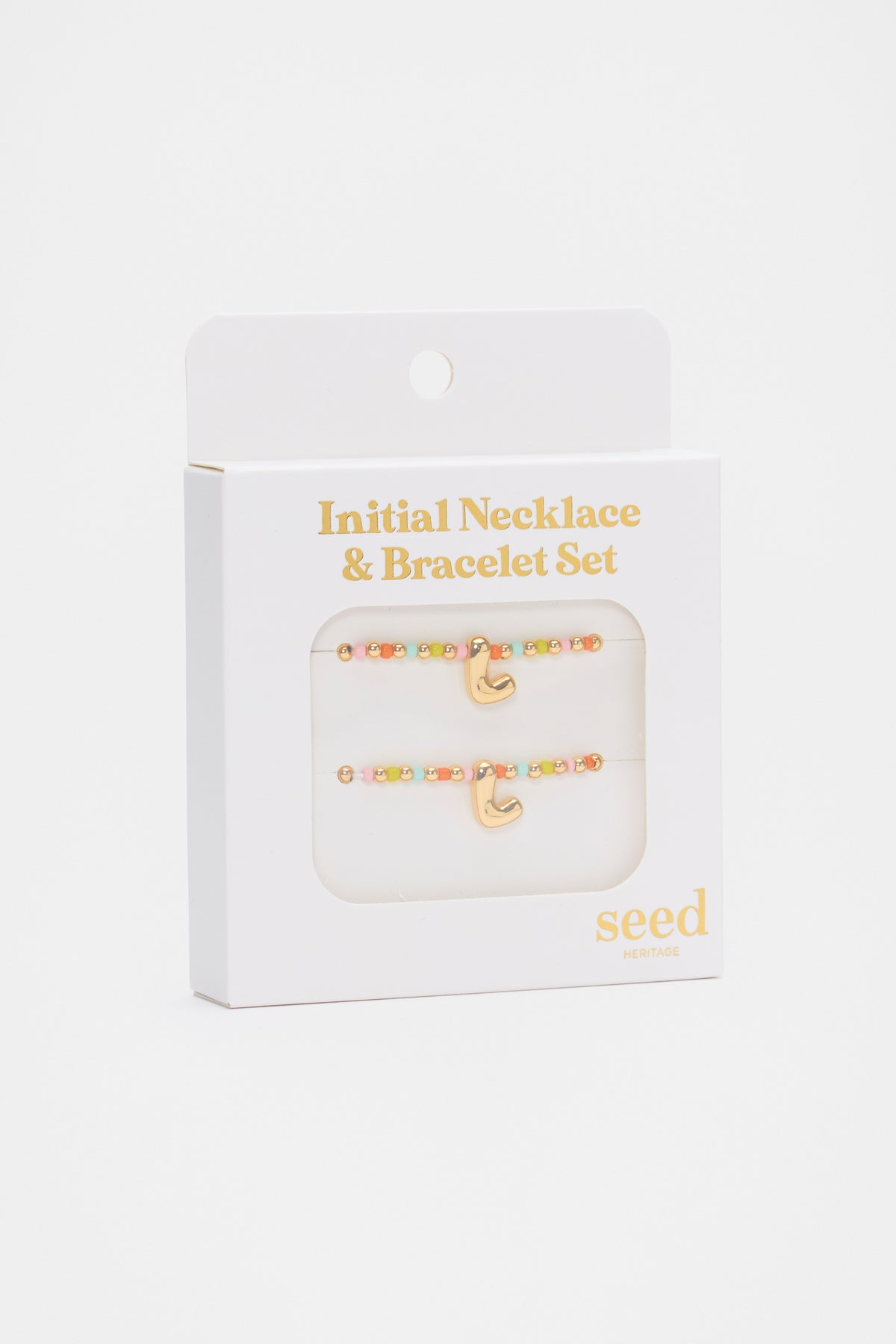 Initial Necklace And Bracelet Set