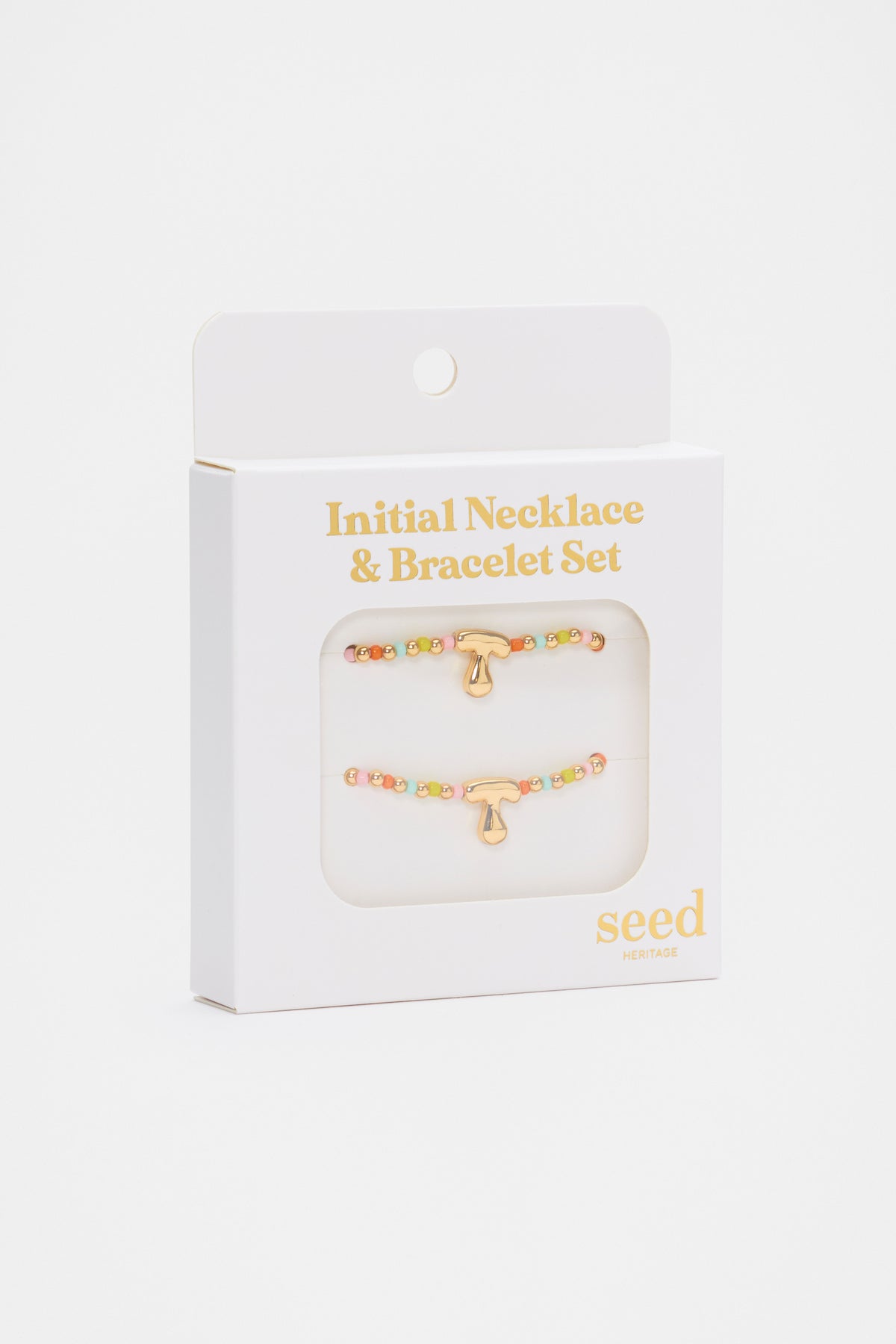 Initial Necklace And Bracelet Set