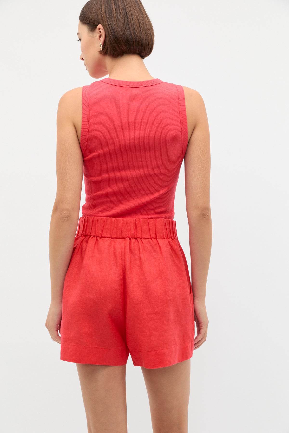 Core Linen Gathered Palazzo Short