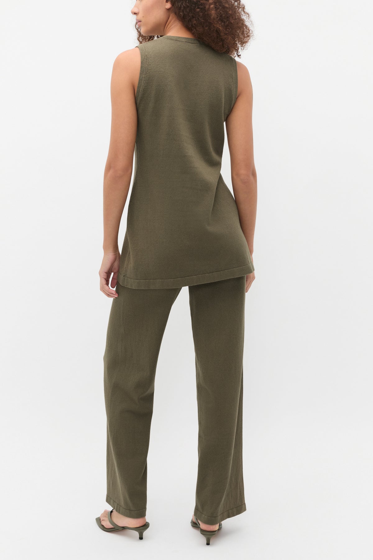 V Neck Button Through Knit Vest
