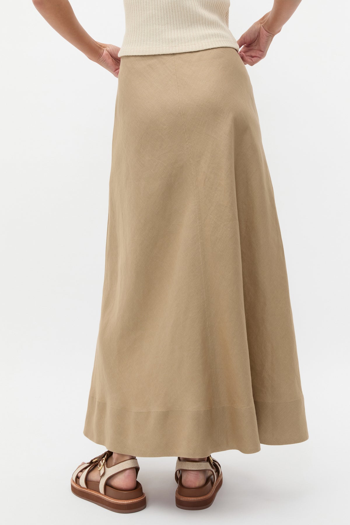 Core Linen Seam Front Skirt