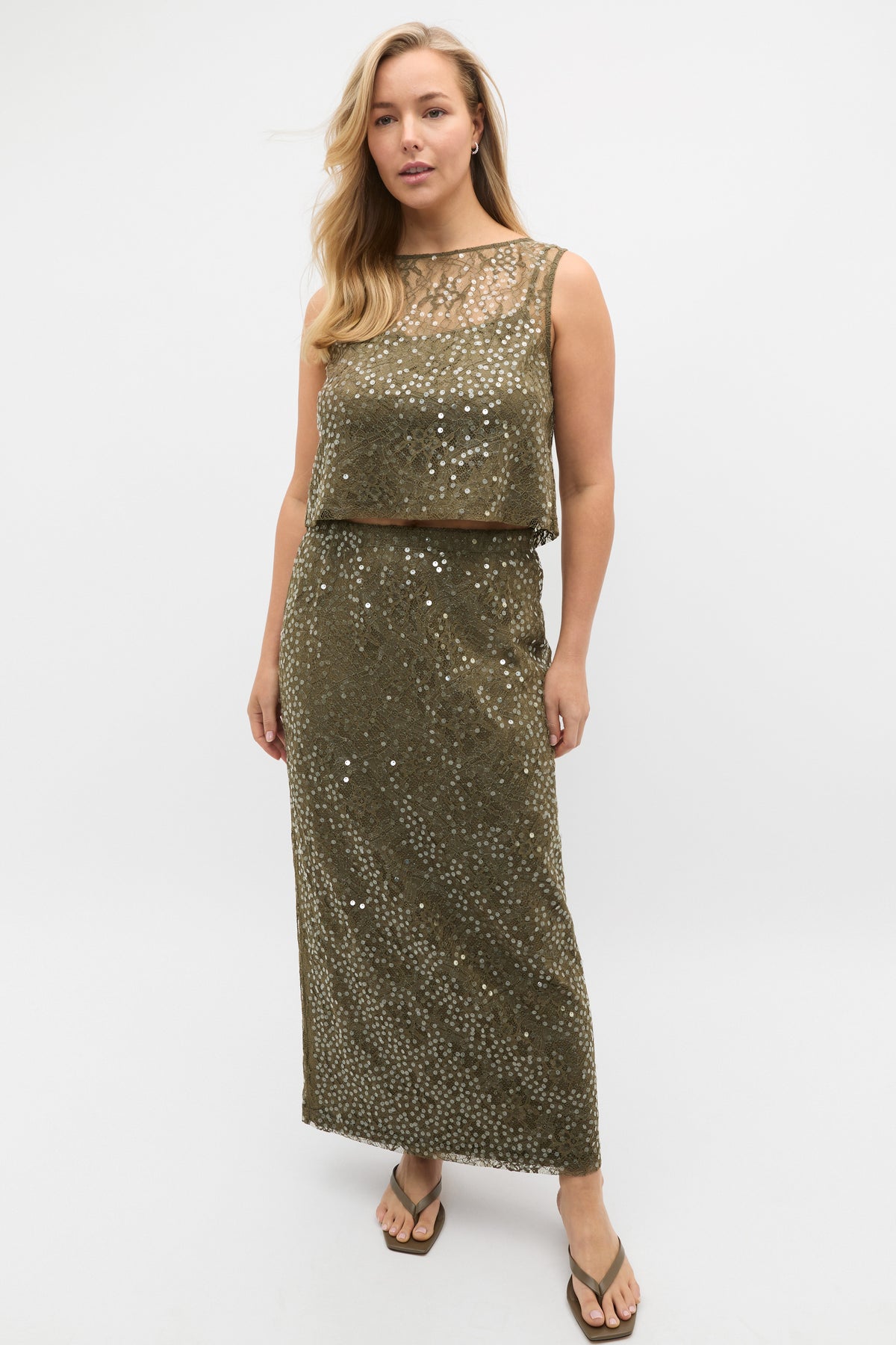 Sequin Lace Skirt