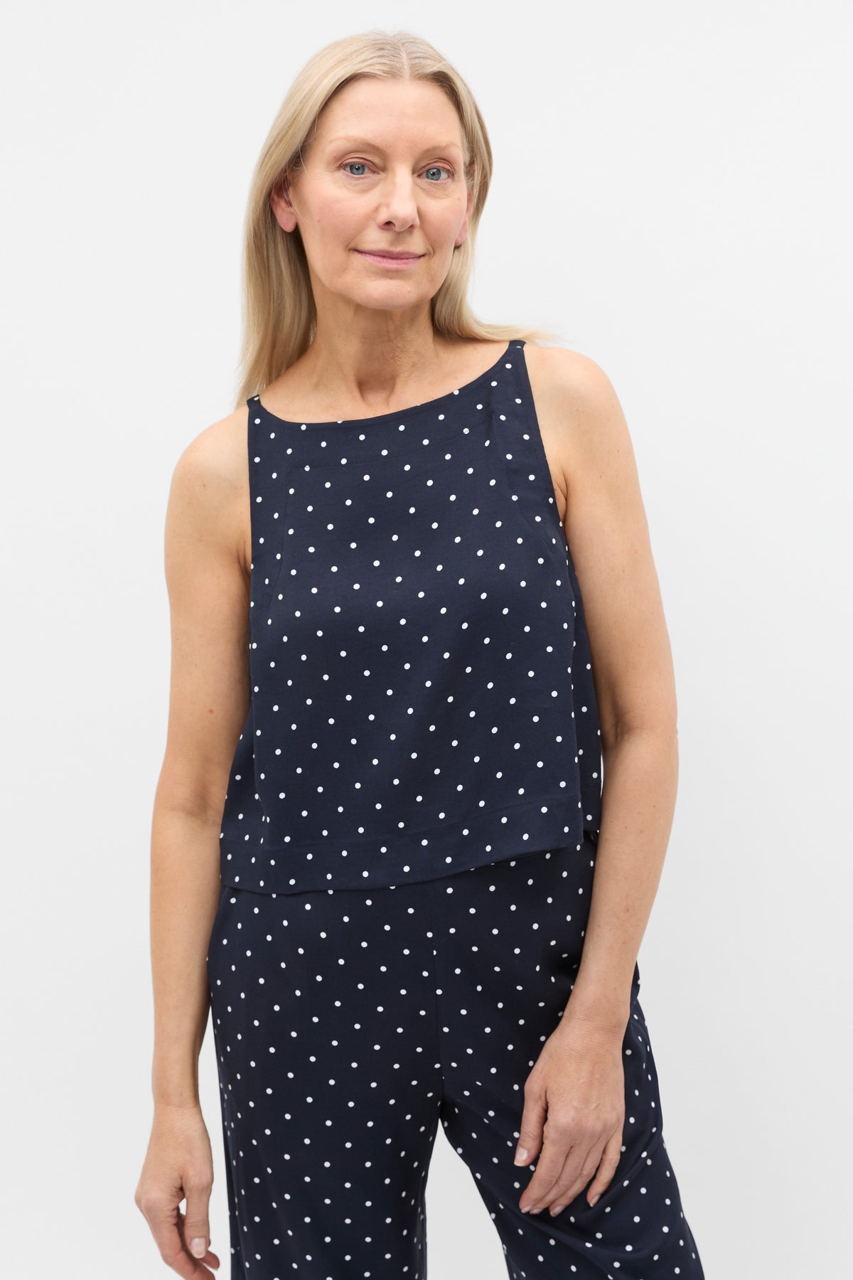 Spot Print Shell Top