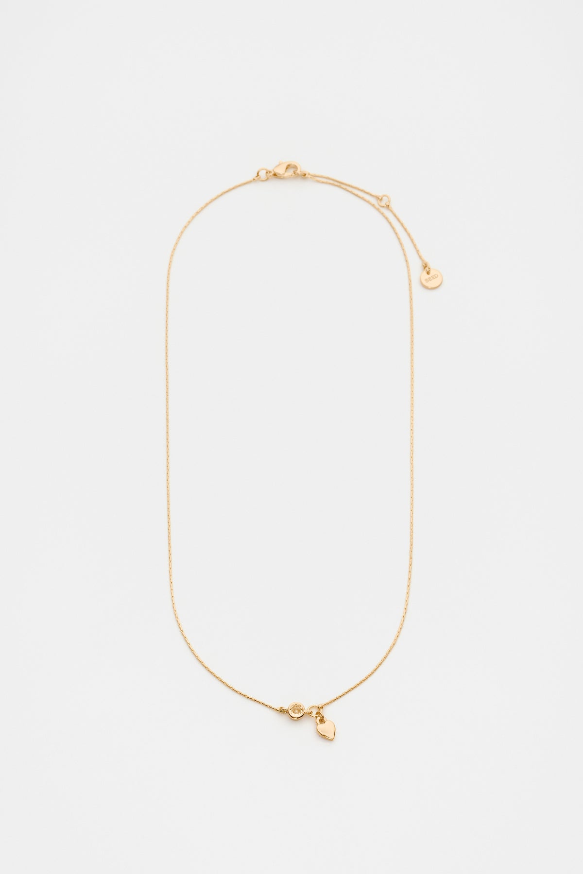 Stone Drop Initial Necklace