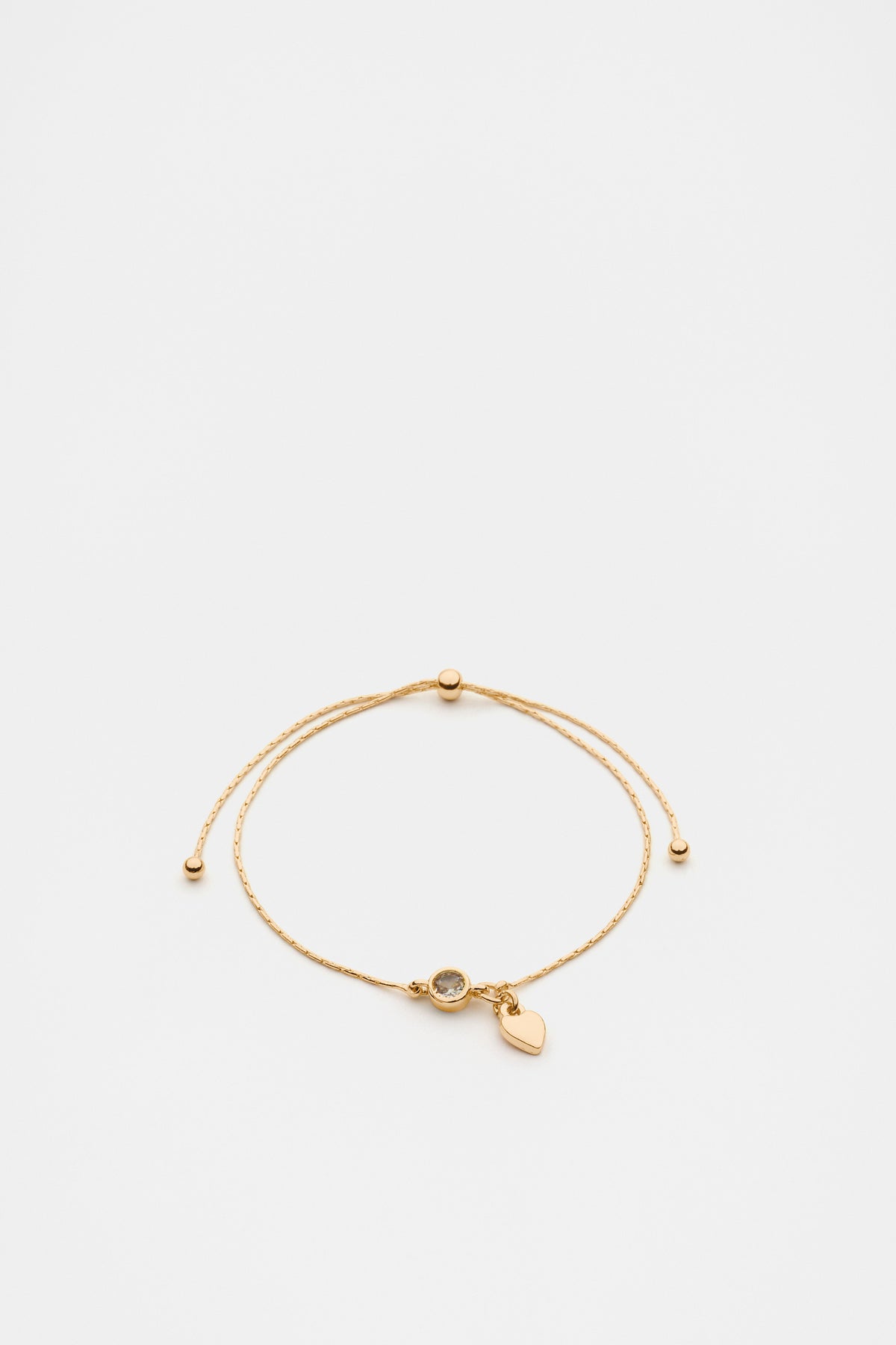 Stone Drop Initial Bracelet