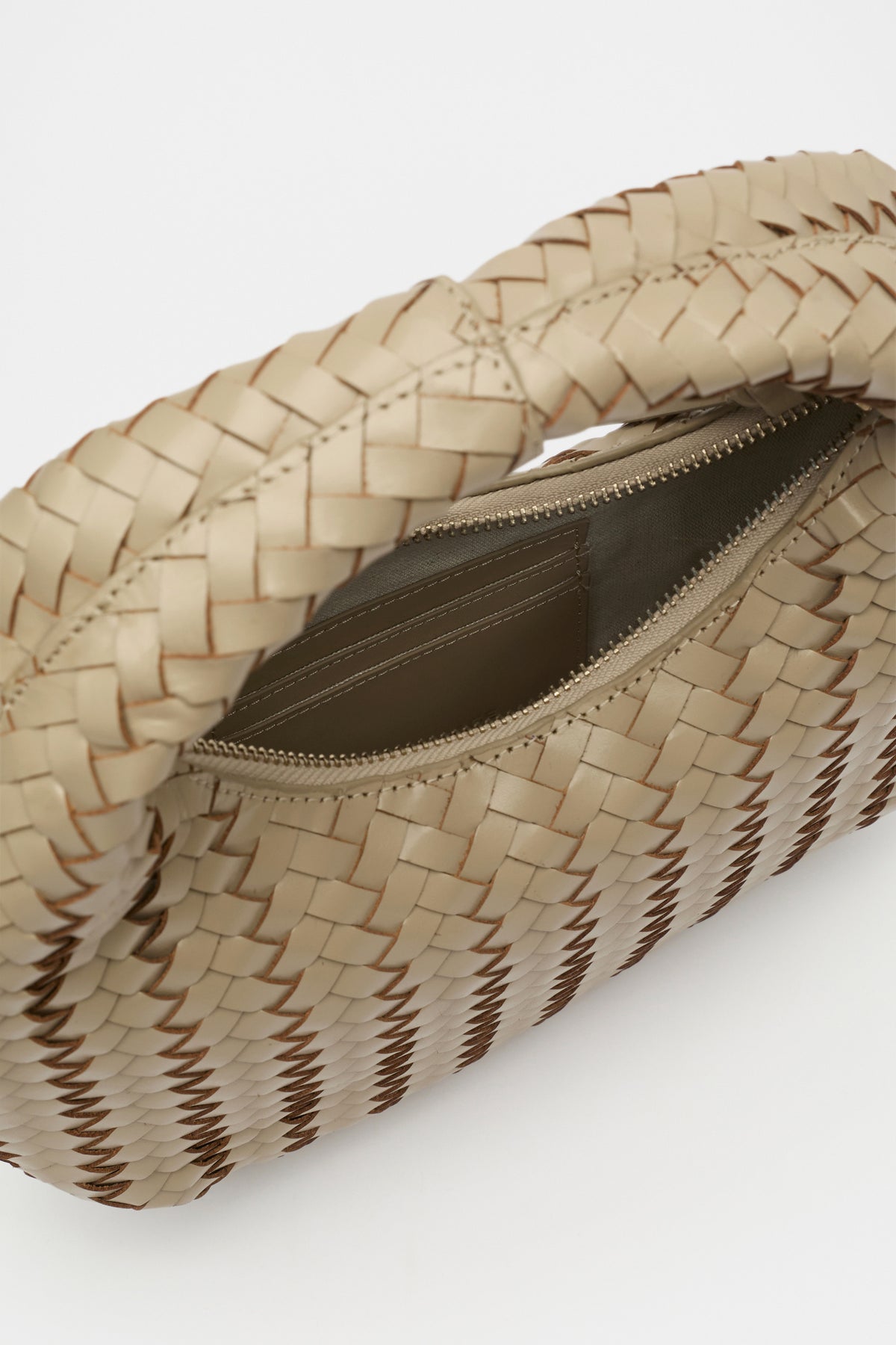 Leather Woven Handbag