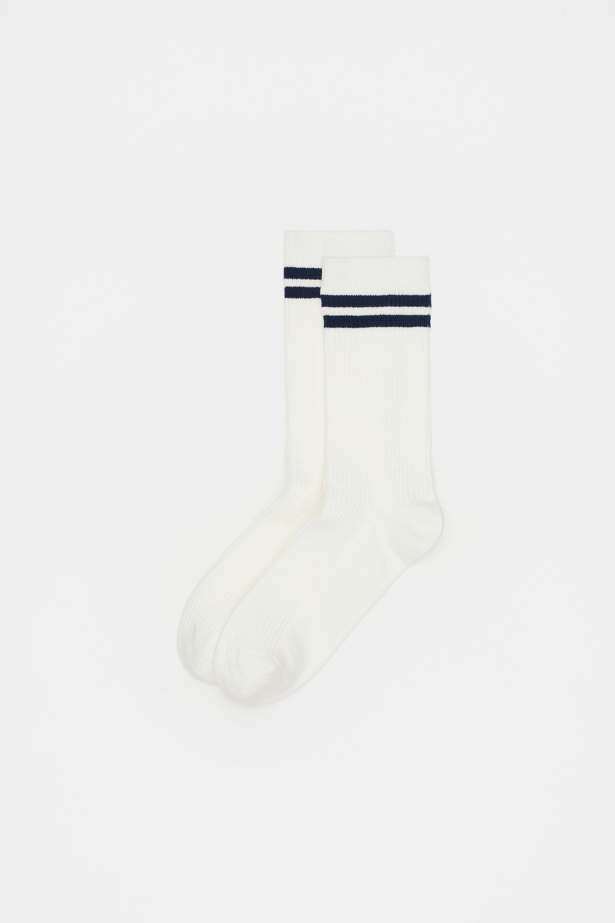 Stripe Rib Crew Sock