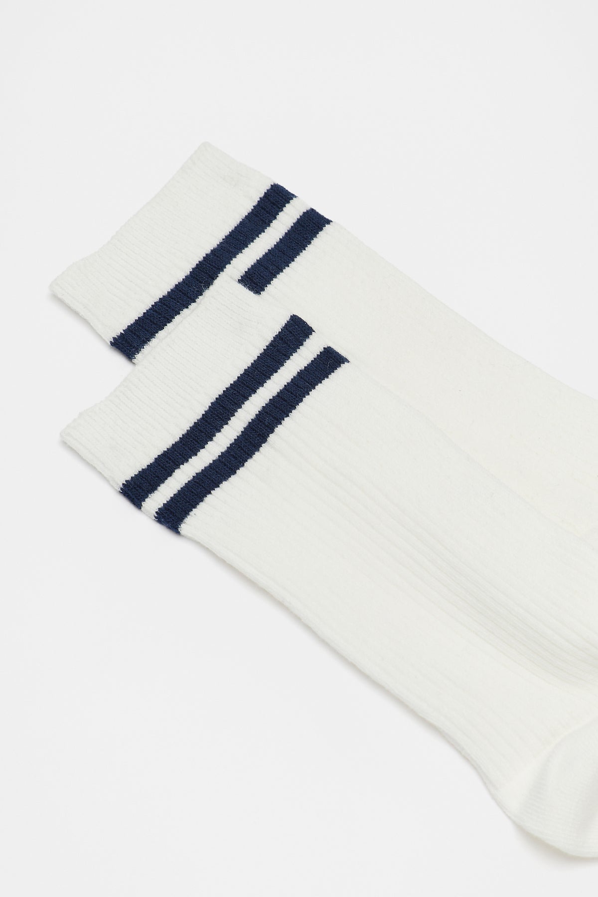 Stripe Rib Crew Sock