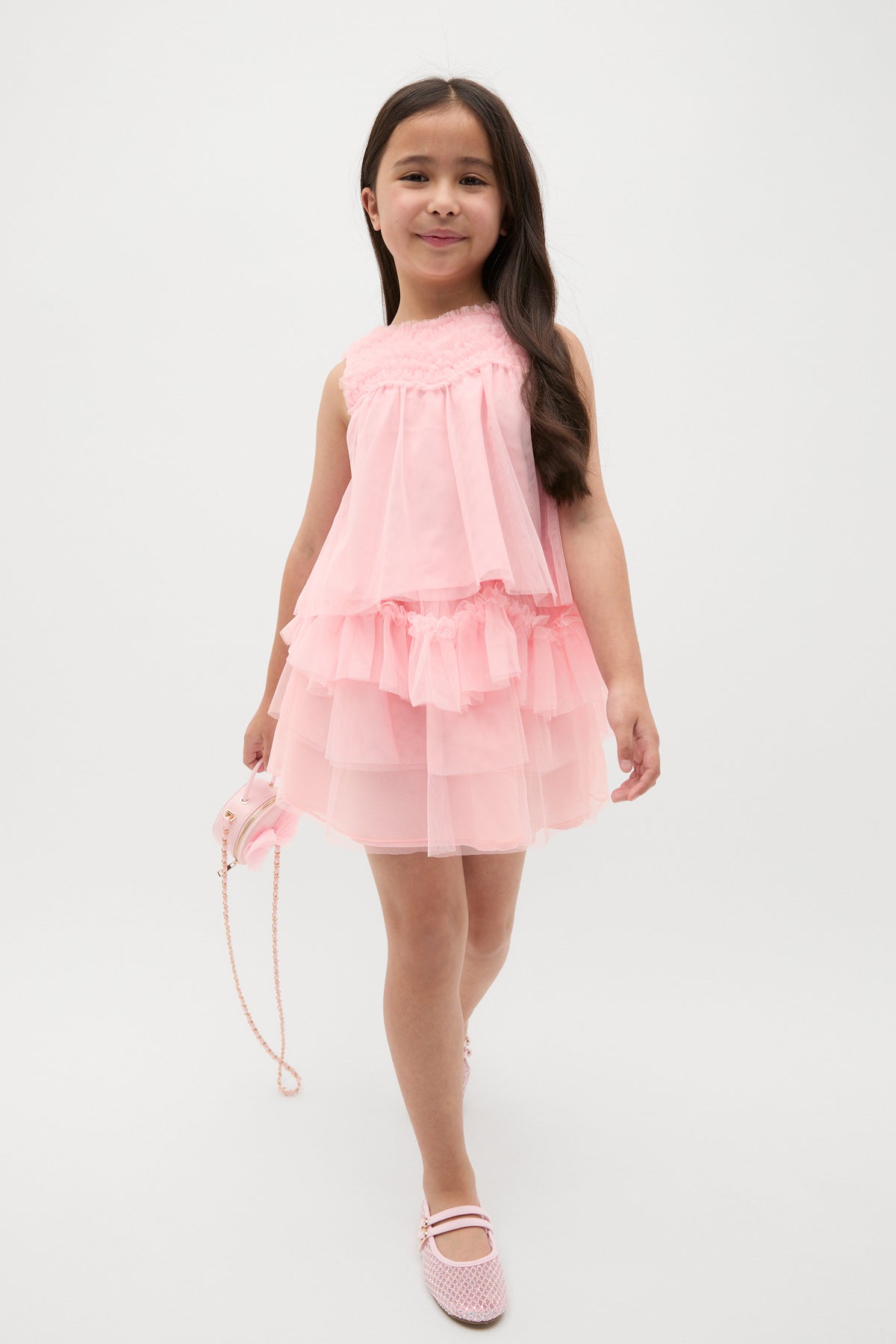 Tulle Ruffle Top