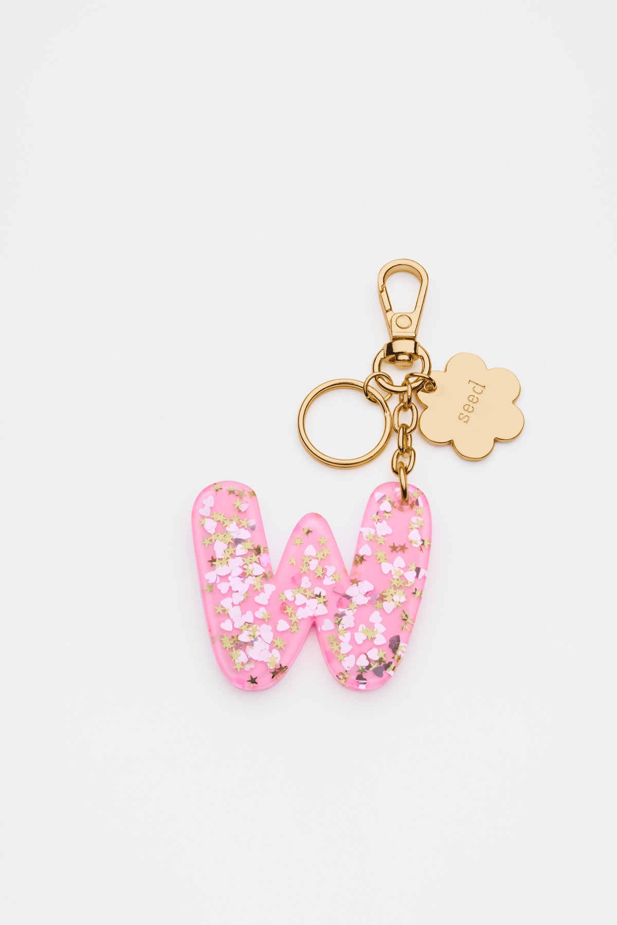 Glitter Initial Bag Charm