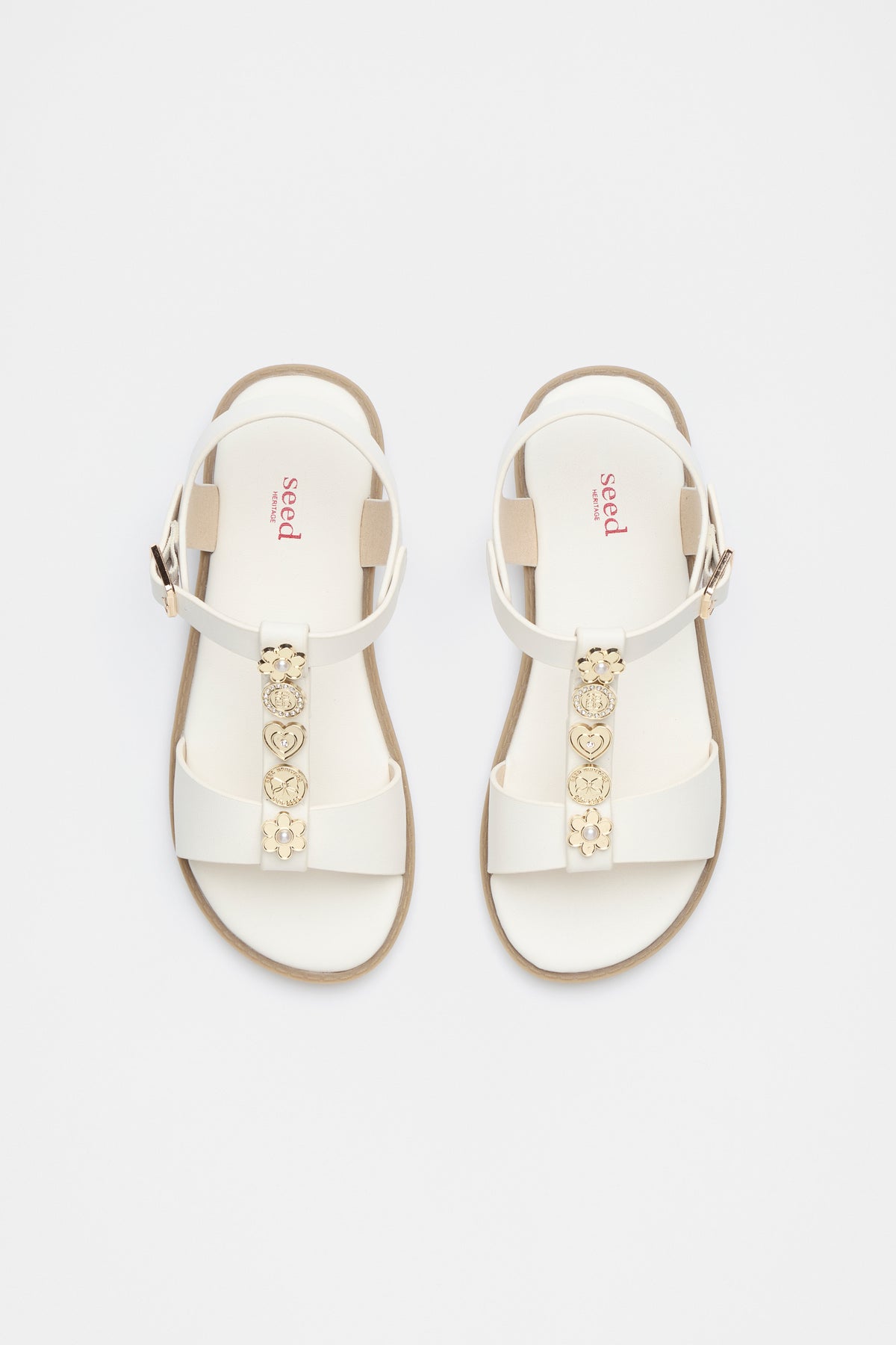 Coin Charm T Bar Sandal