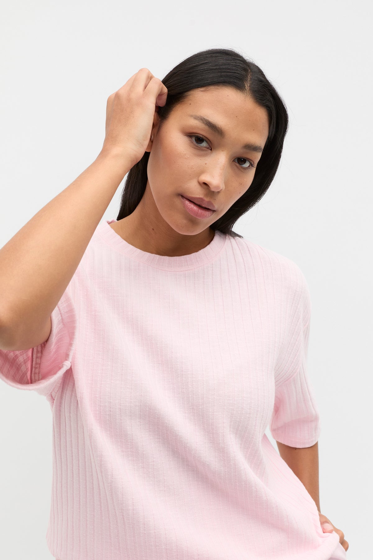 Textured Longline Boxy Tee