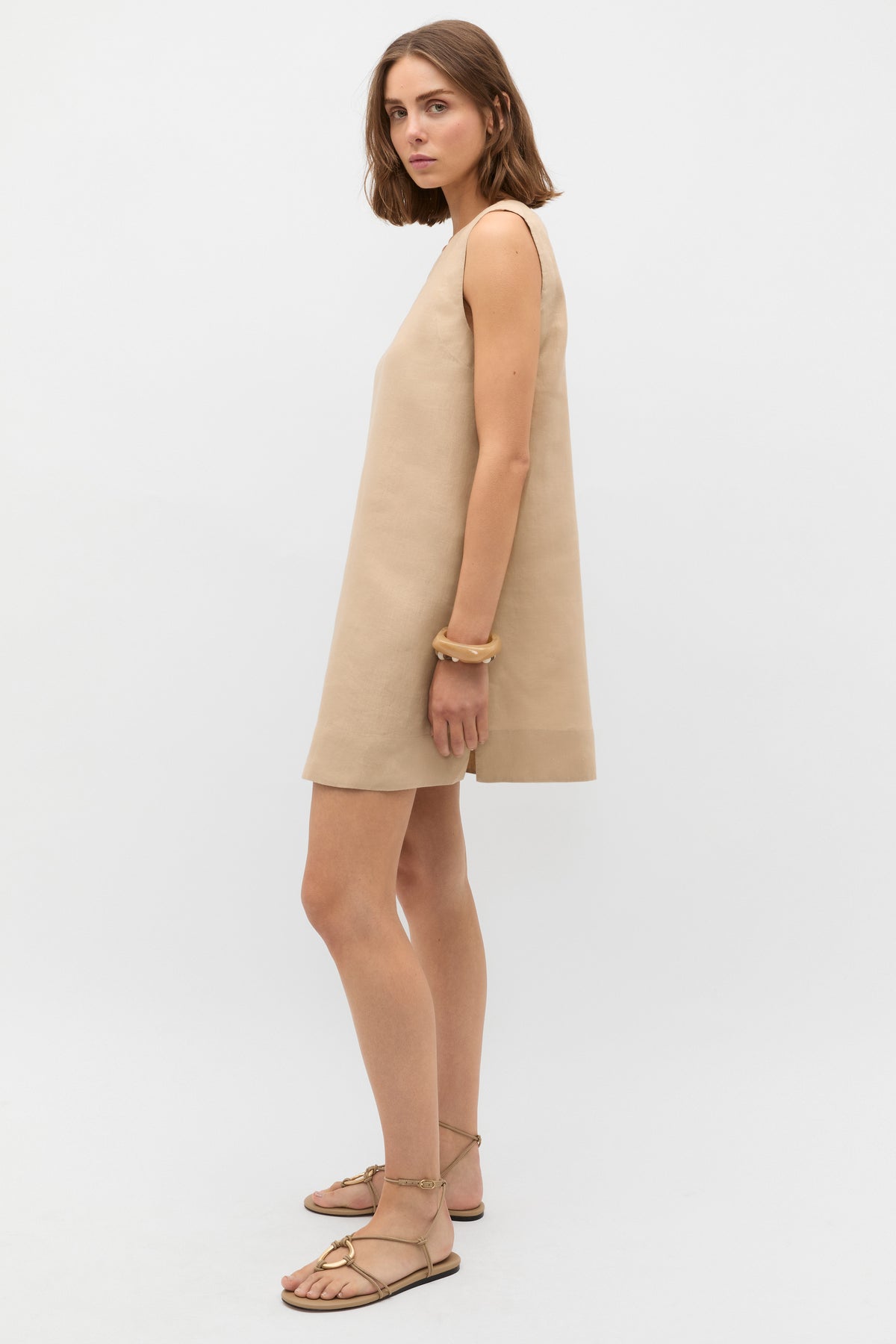 Linen A Line Mini Dress