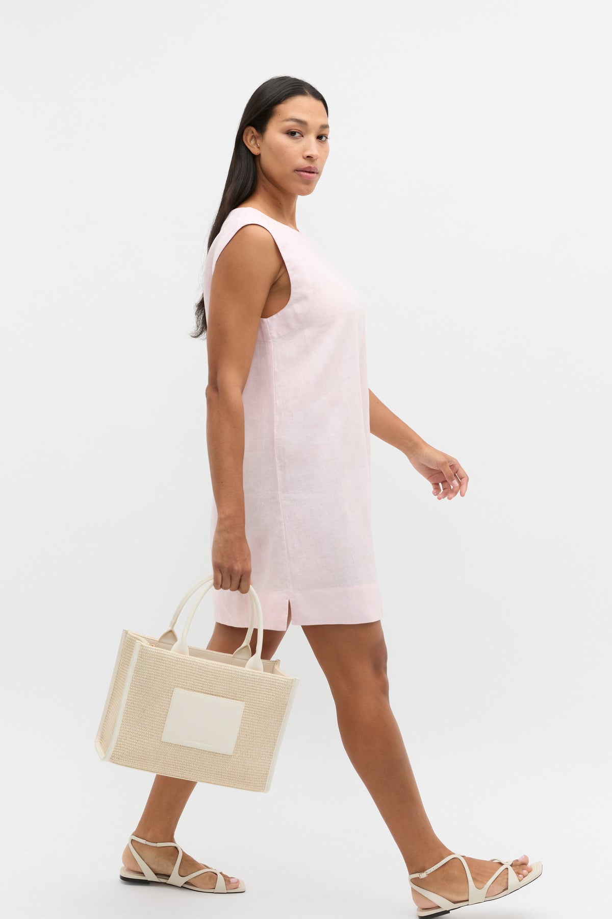 Linen A Line Mini Dress