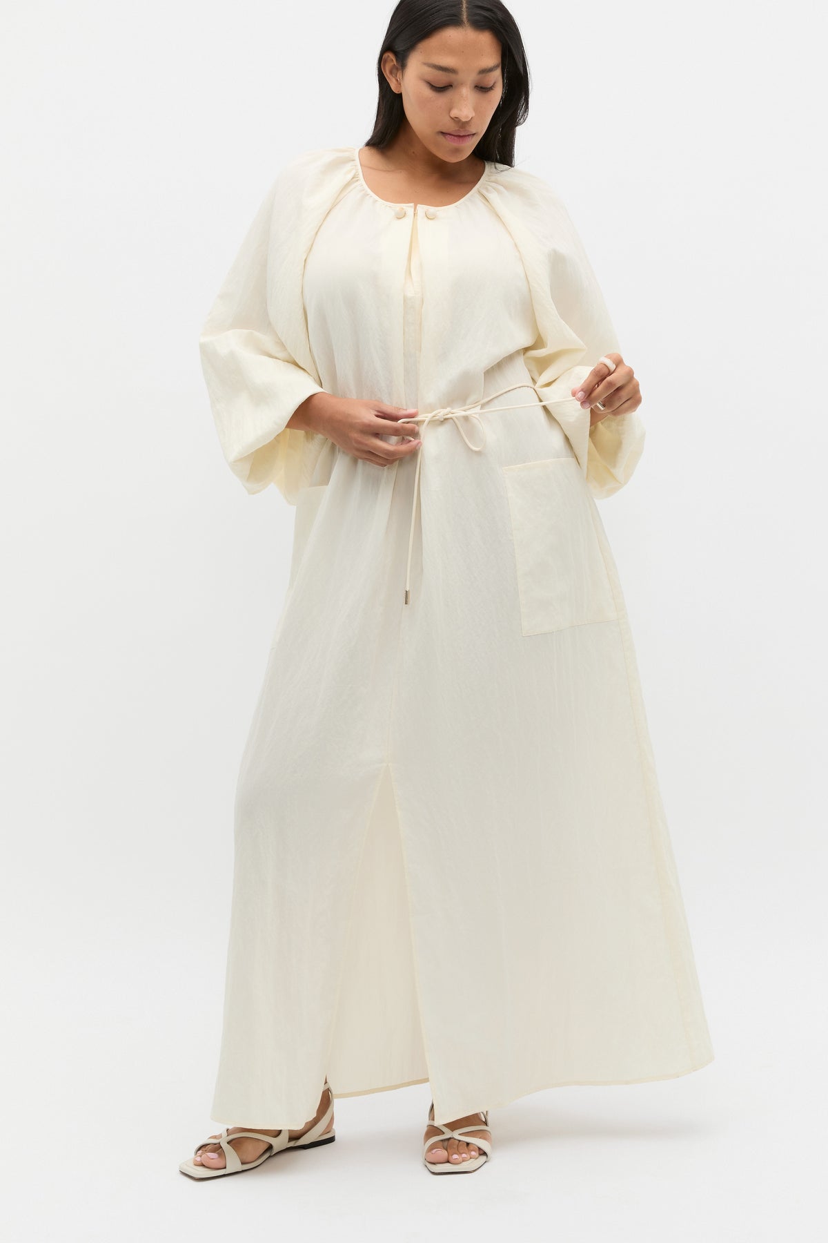 Crushed Gathered Maxi Dress