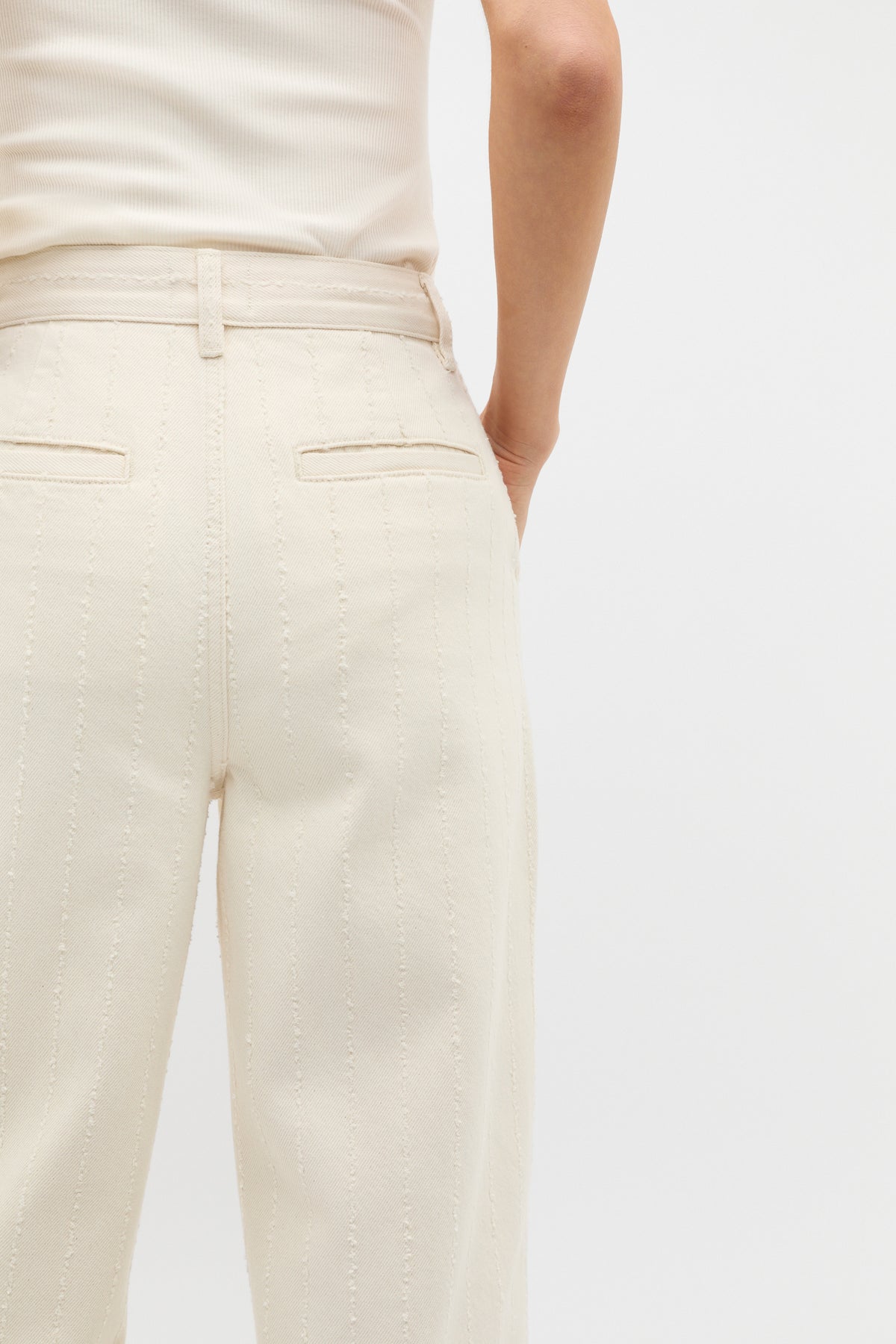Textured Denim Tailored Jean