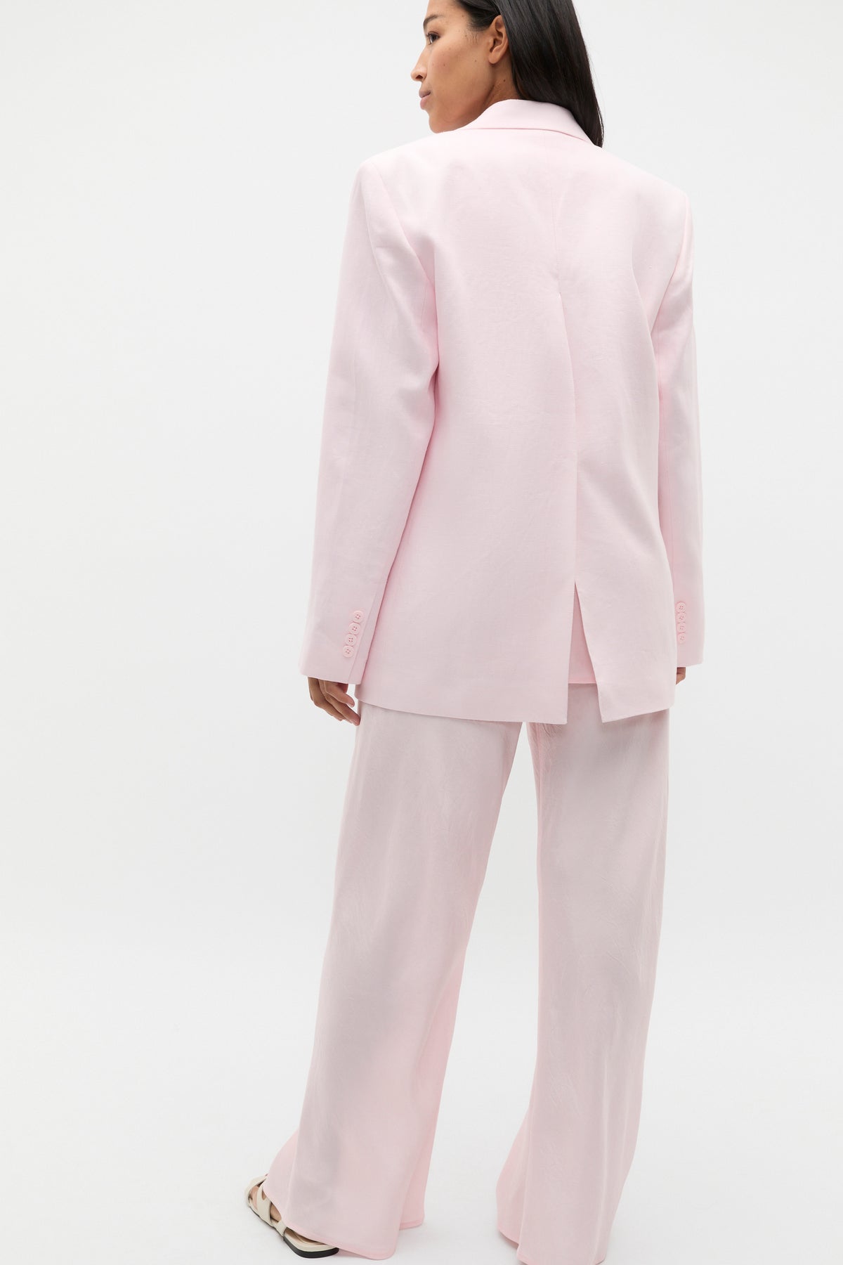 Tailored Linen Back Detail Blazer
