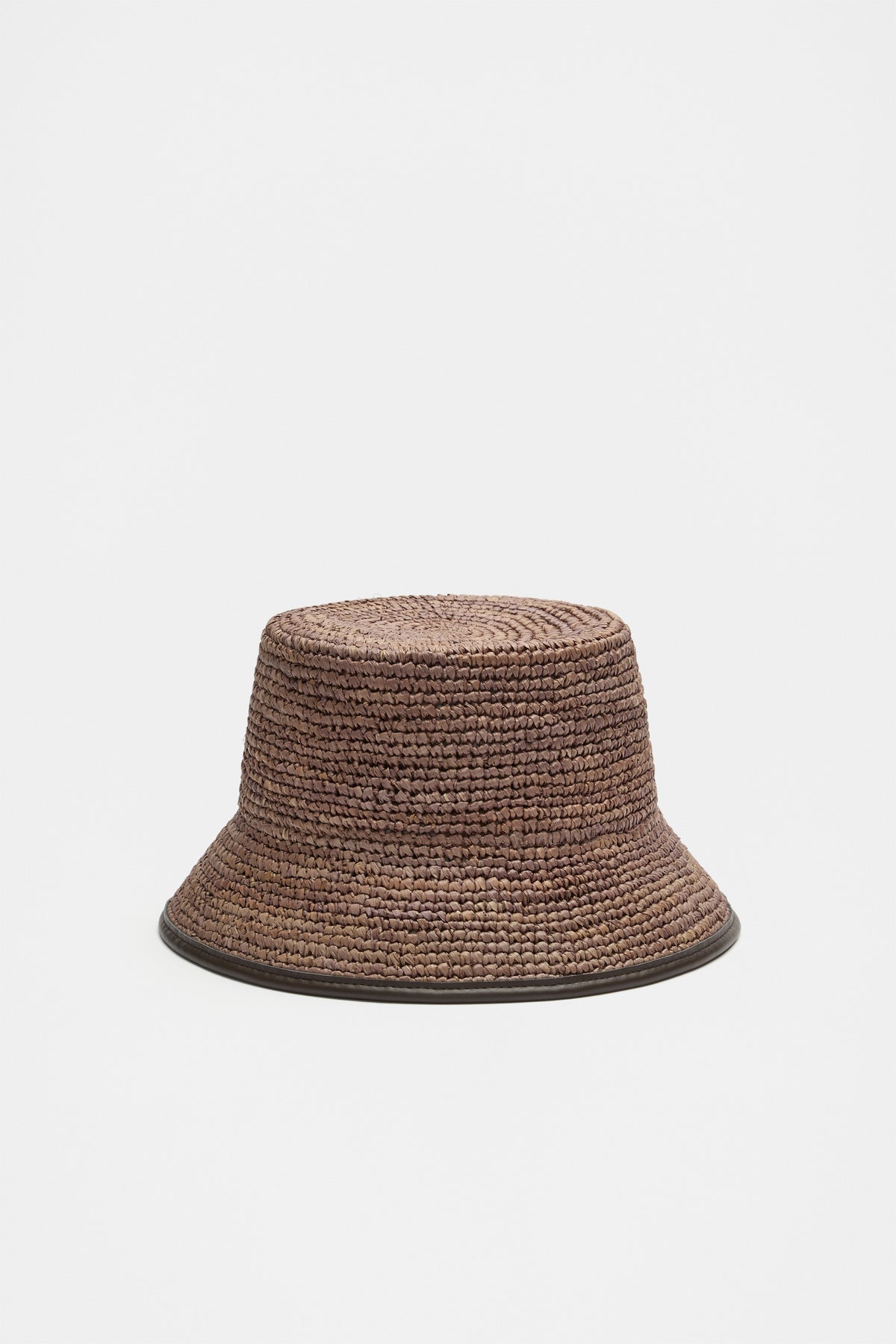 Trim Detail Raffia Bucket Hat