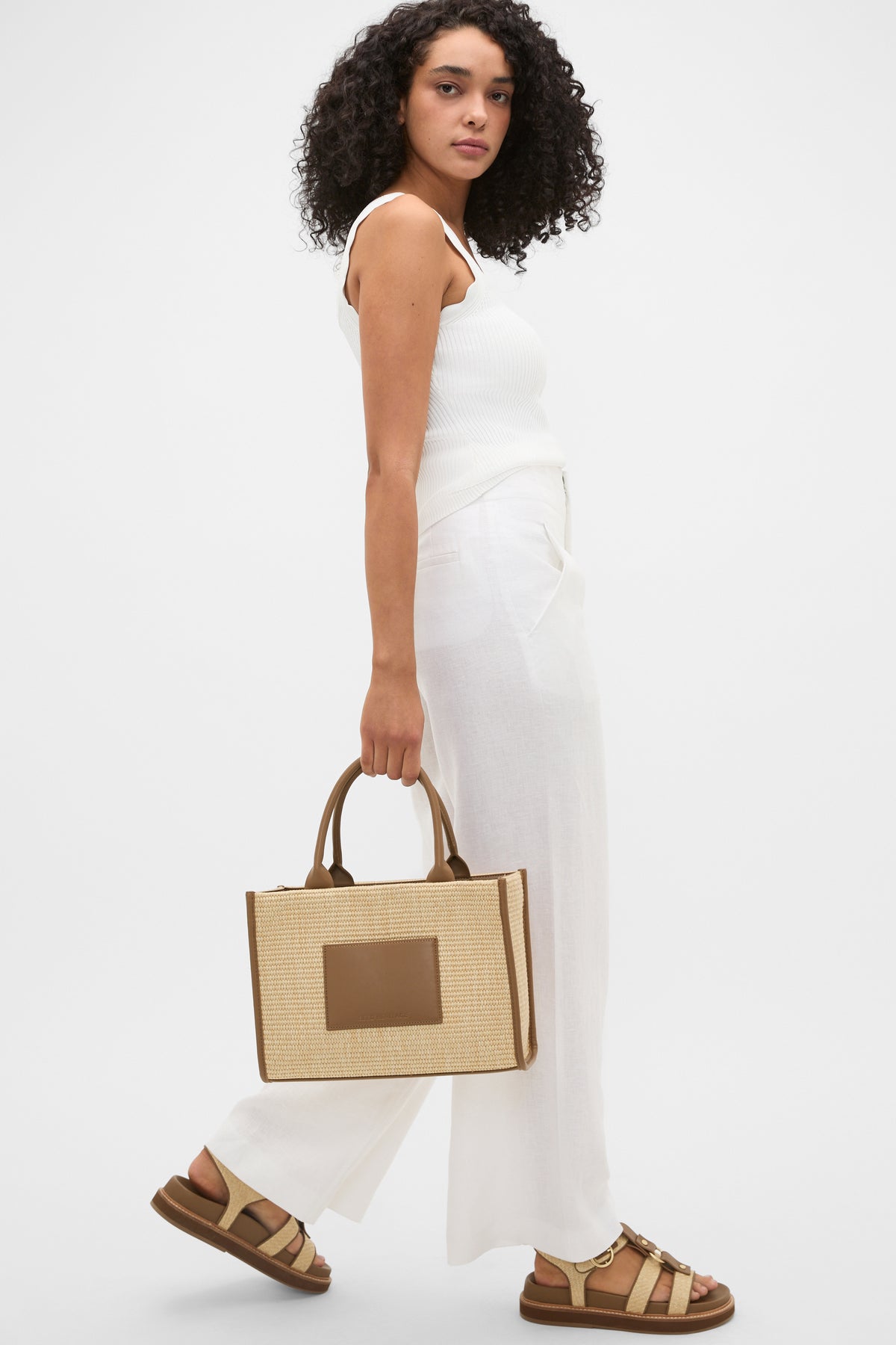 Structured Woven Mini Tote