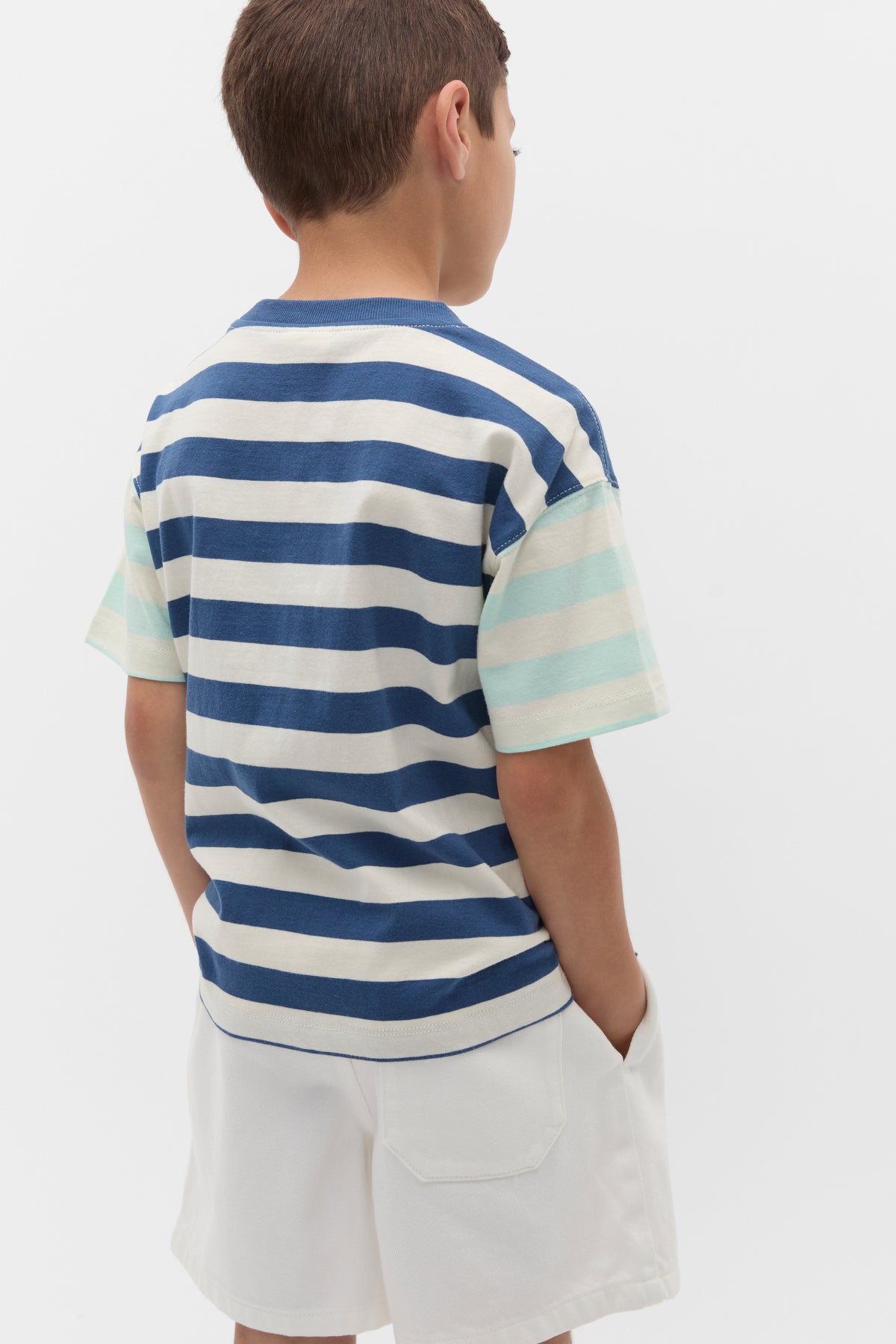 Colourblock Stripe Logo Tee