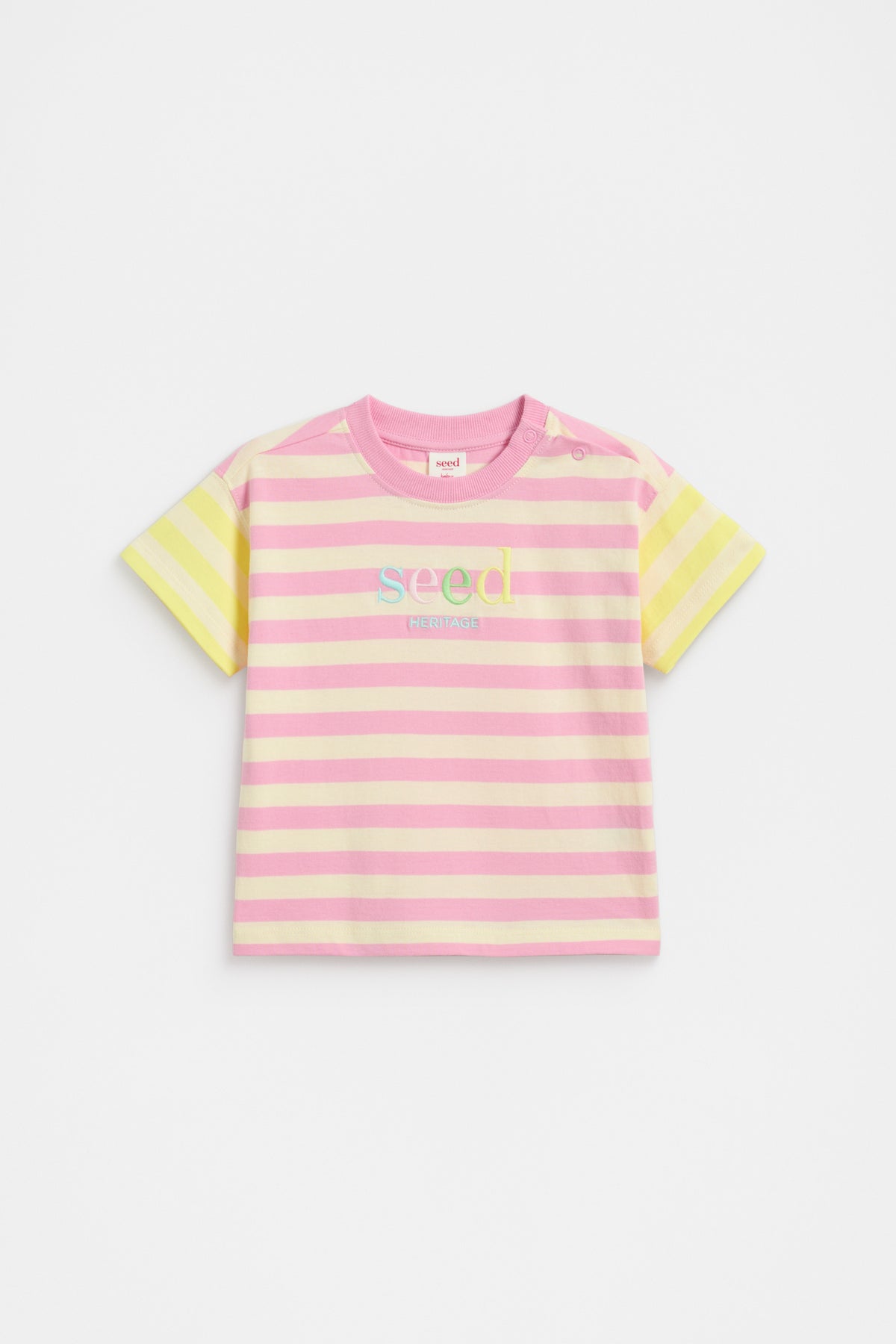 Stripe Colourblock Logo Tee