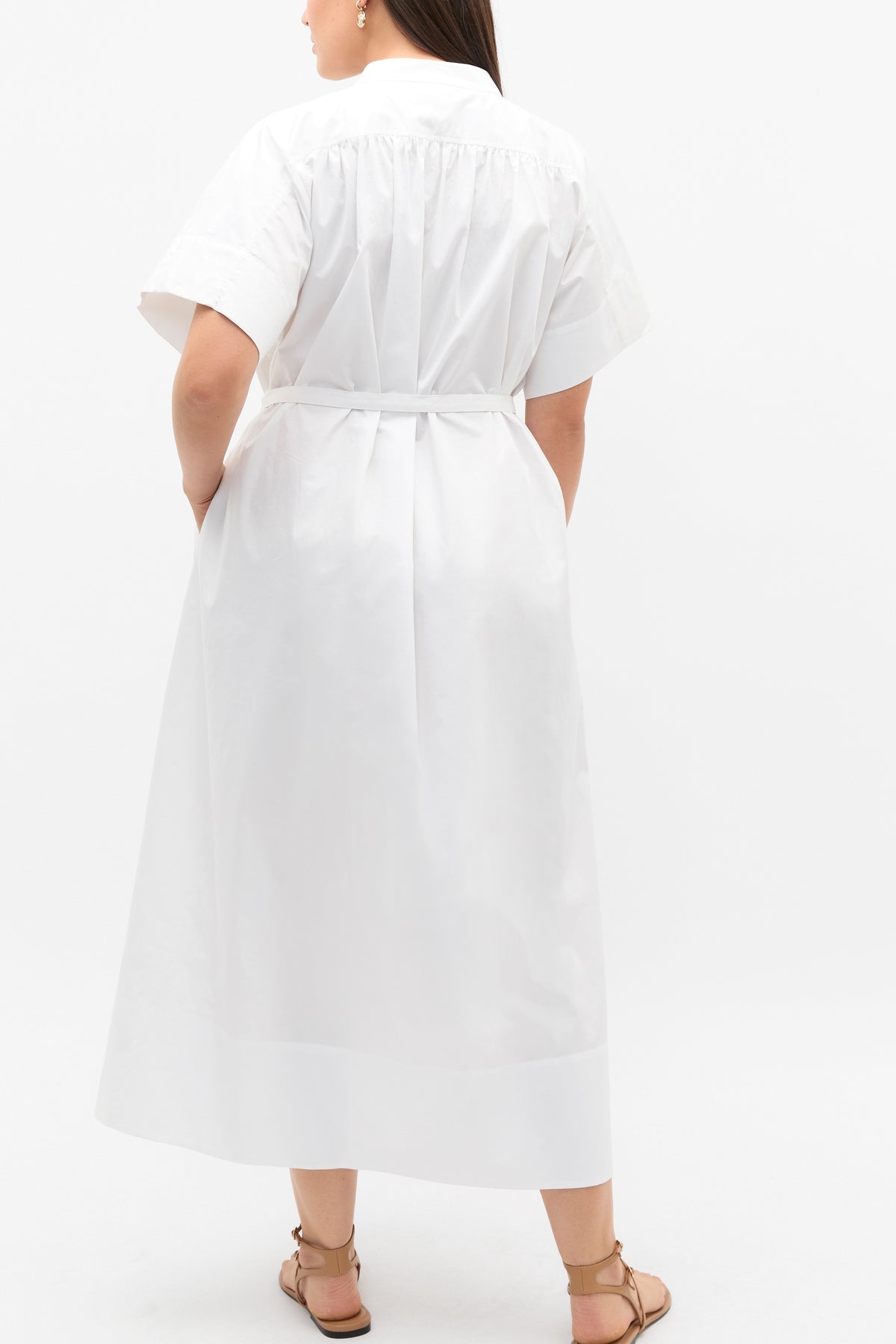 Poplin Voluminous Maxi Dress