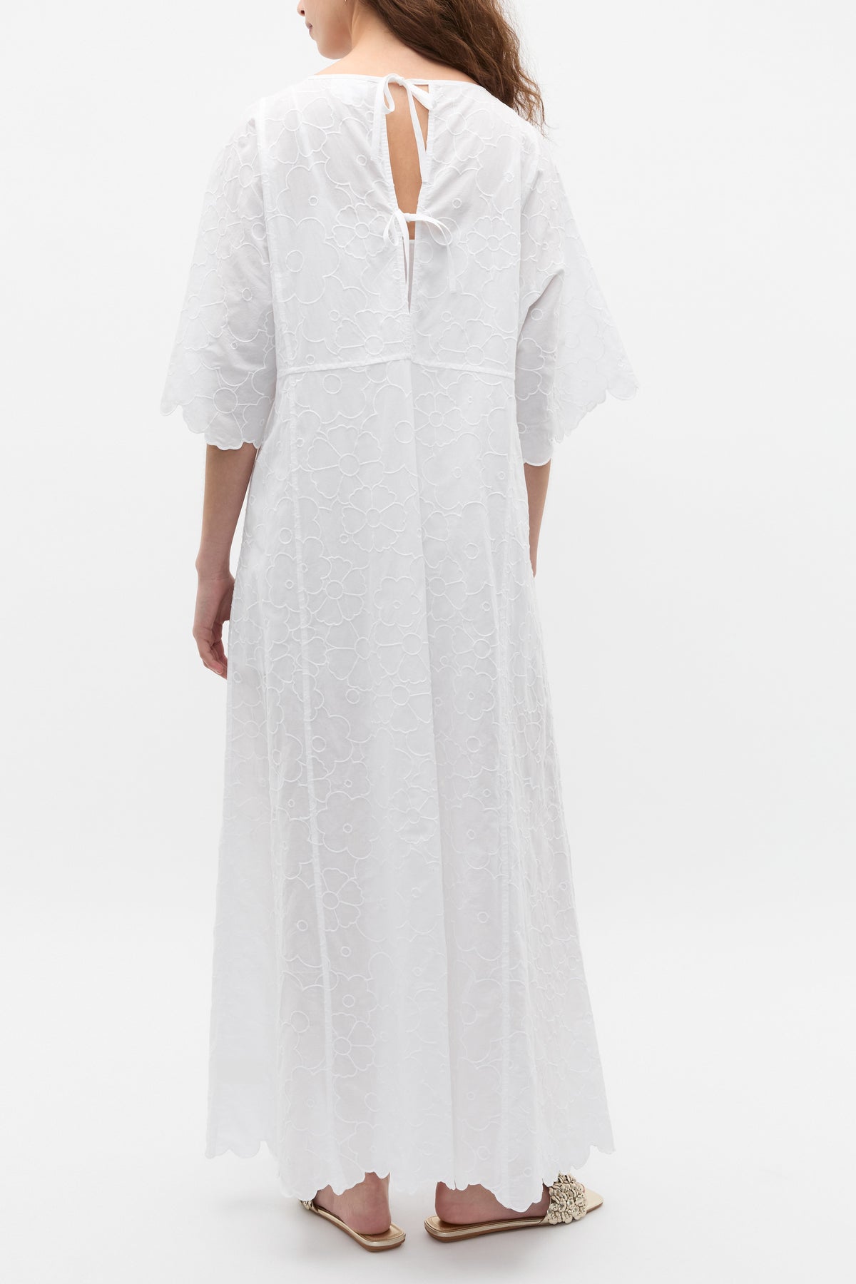 Floral Embroidered Kaftan Maxi