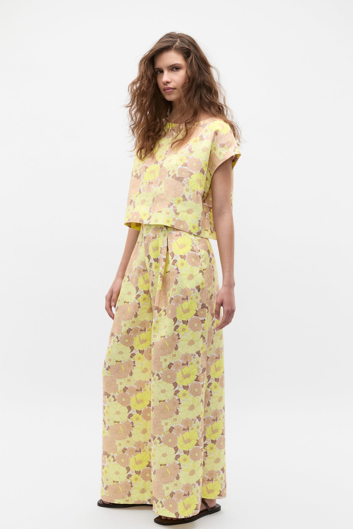 Linen Vintage Floral Pant